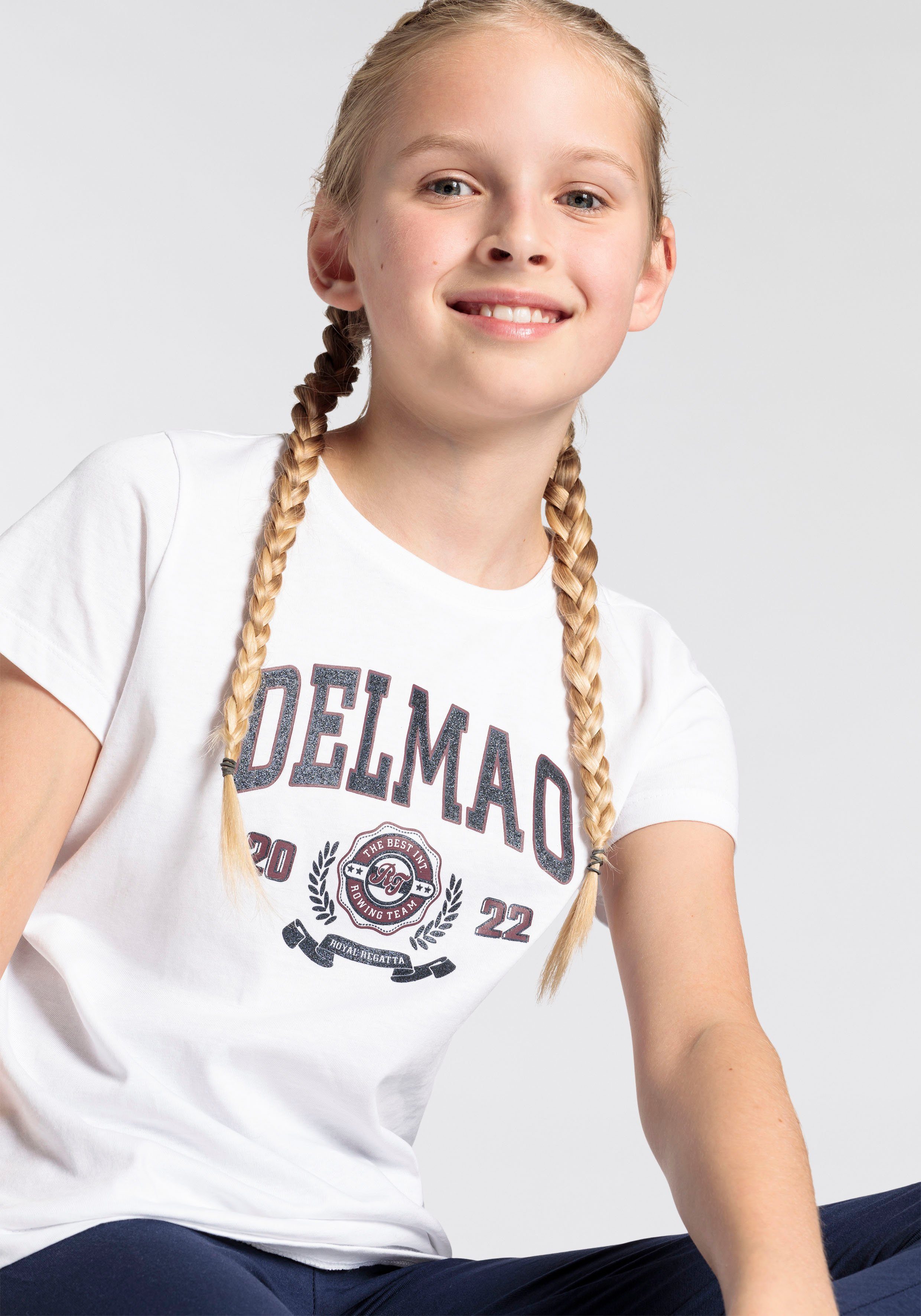 DELMAO T-shirt Voor meisjes met grote delmao-glitterprint