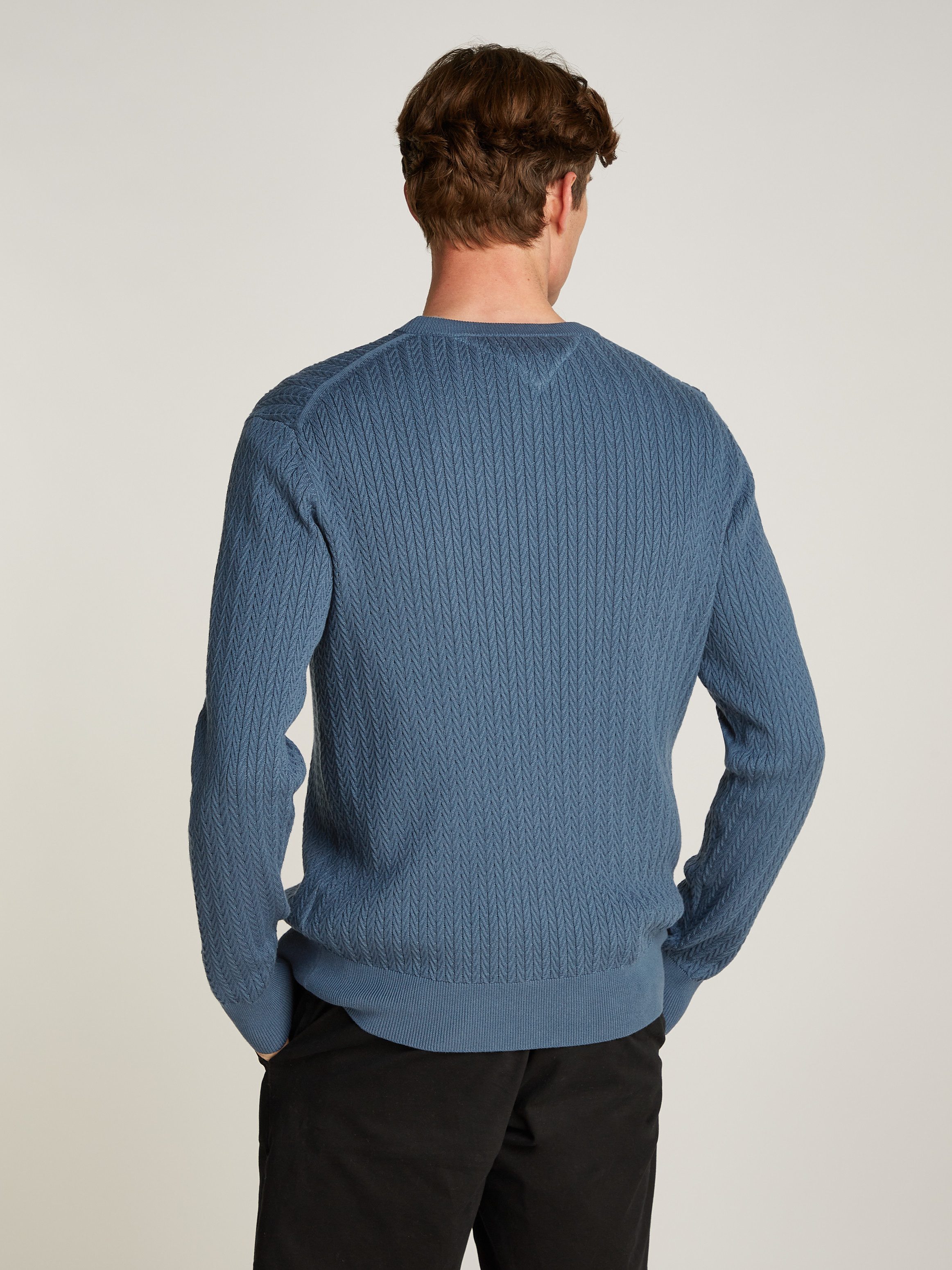 Tommy Hilfiger Gebreide trui HERRINGBONE STRUCTURE C NK