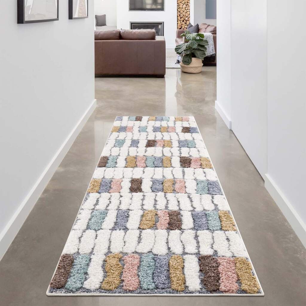 Carpet City Hoogpolige loper Focus bijzonder zacht, modern, multicolour, 3d-effect