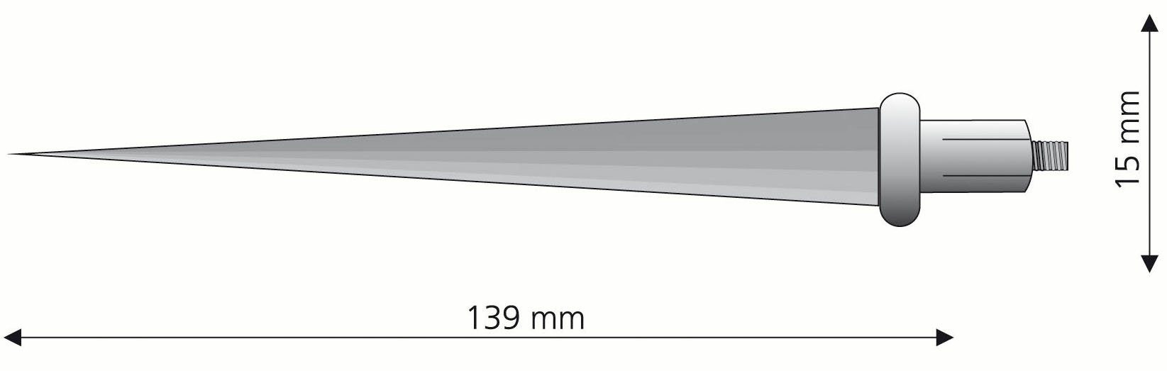 Liedeco Eindstuk voor gordijnroede Eindstuk, eindknop punt "Esperanca" voor 16 mm stangen (2 stuks)