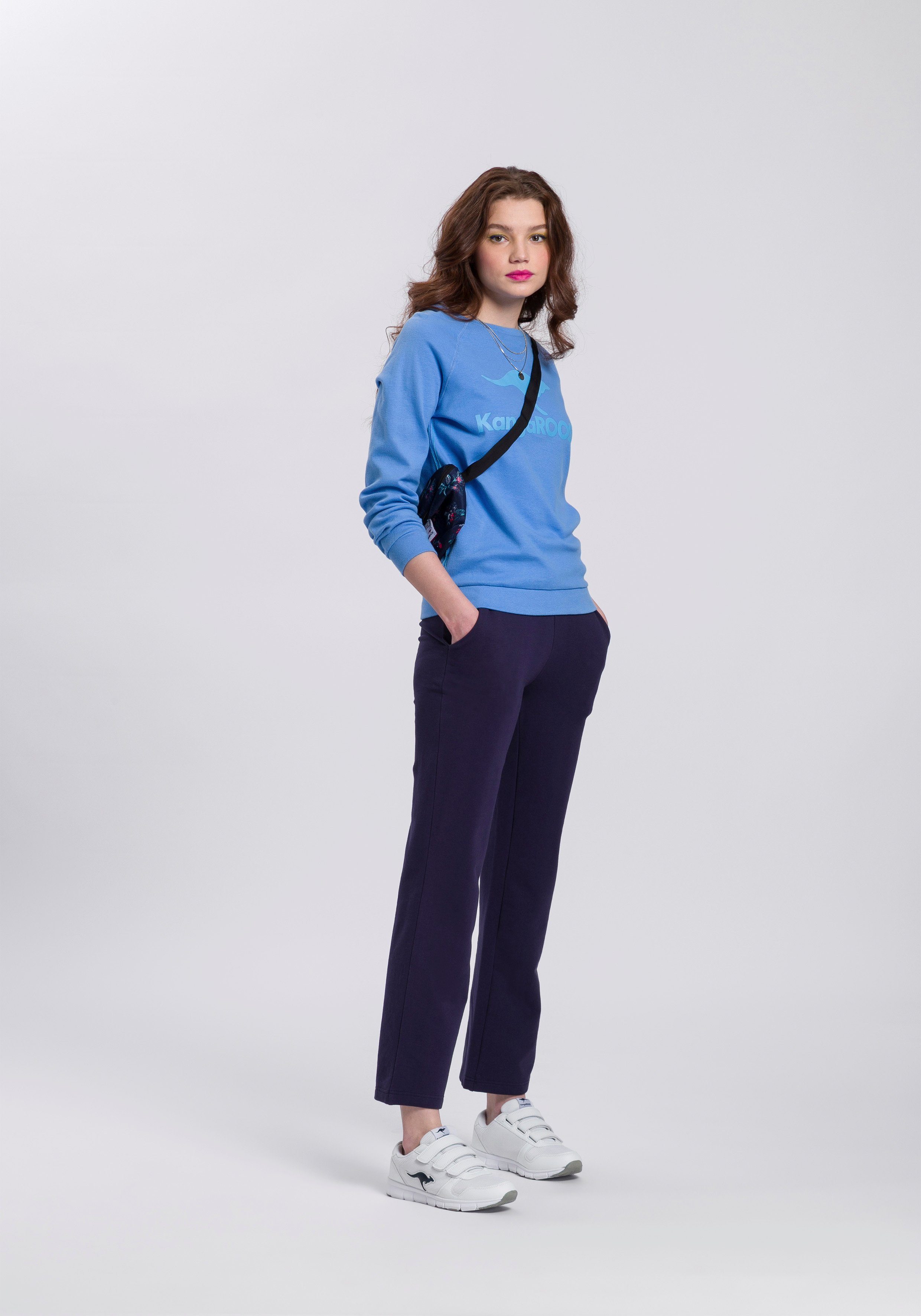KangaROOS Sweatshirt Lange mouwen, figuurvolgende snit, met print, ronde hals