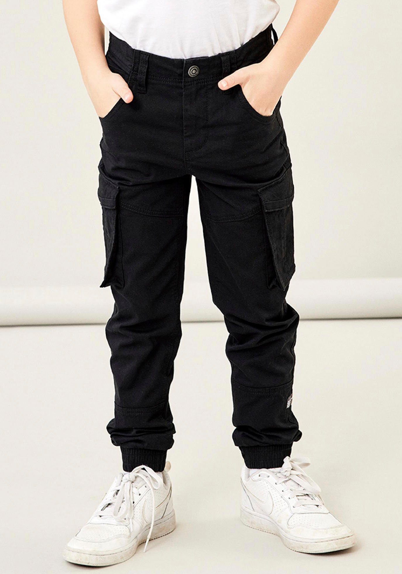 Name It Cargobroek NKMRYAN CARGO R TWI PANT 2222-BA NOOS jongens cargobroeken maat 164 zwart