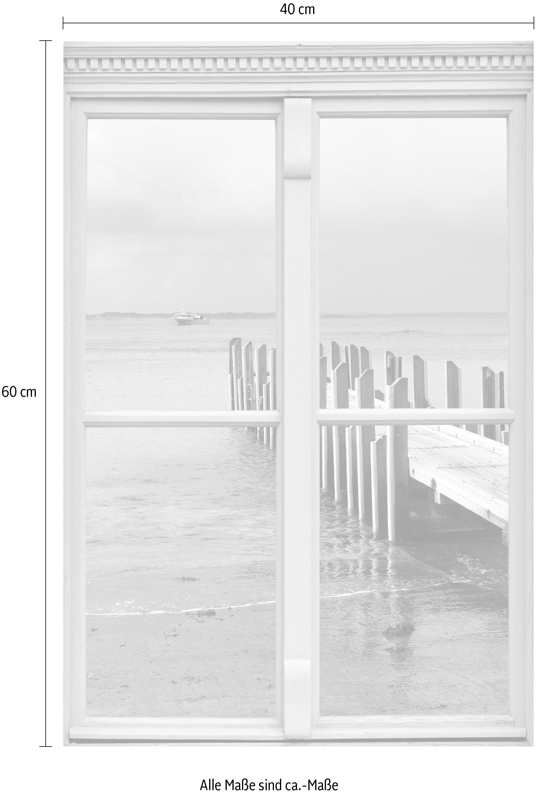 queence Wandfolie Verbindingsstuk Muursticker, muurdecoratie, zelfklevend, 3D, raam