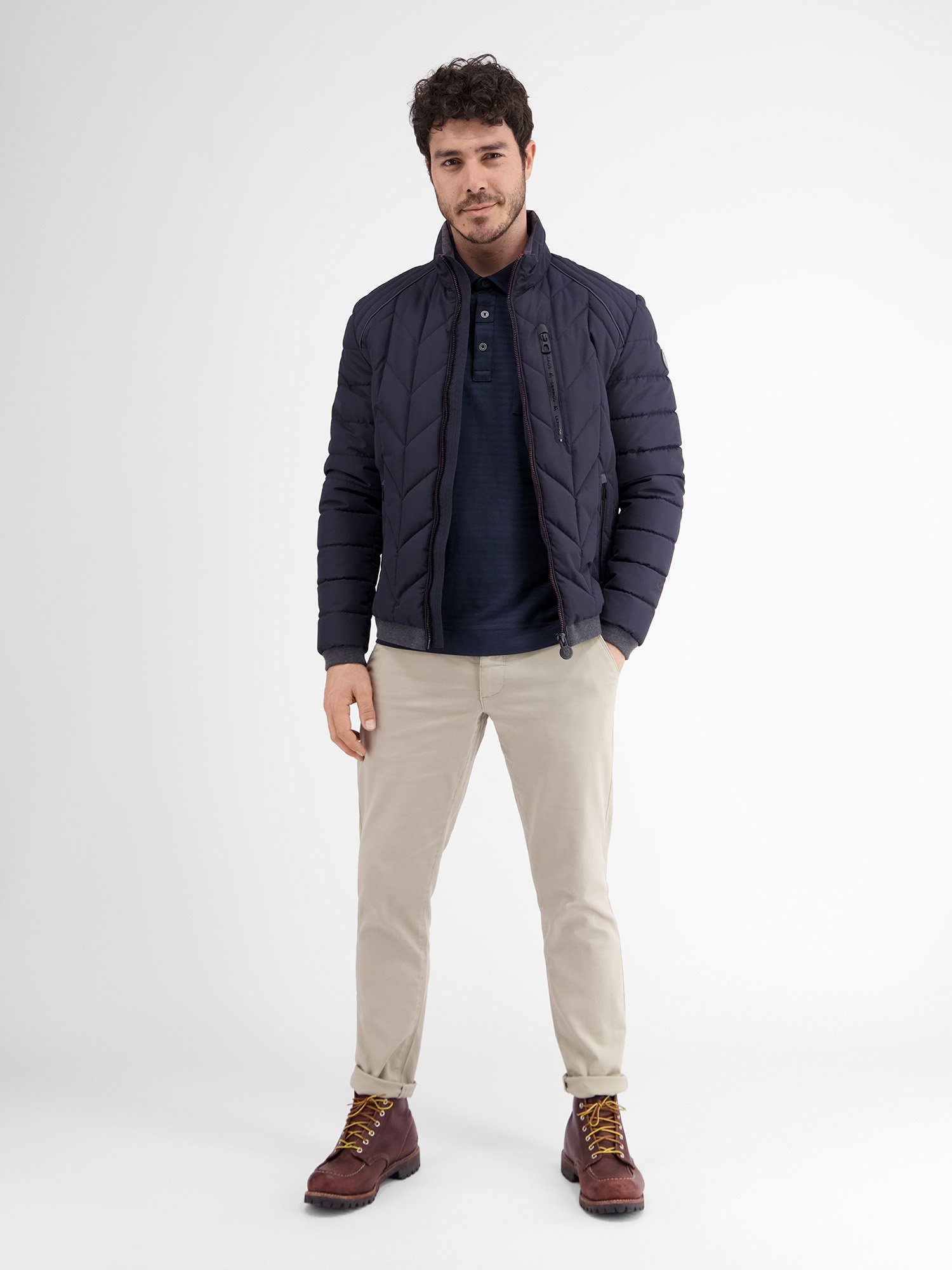 Lerros Poloshirt met lange mouwen LERROS longsleeve polo, gestreept
