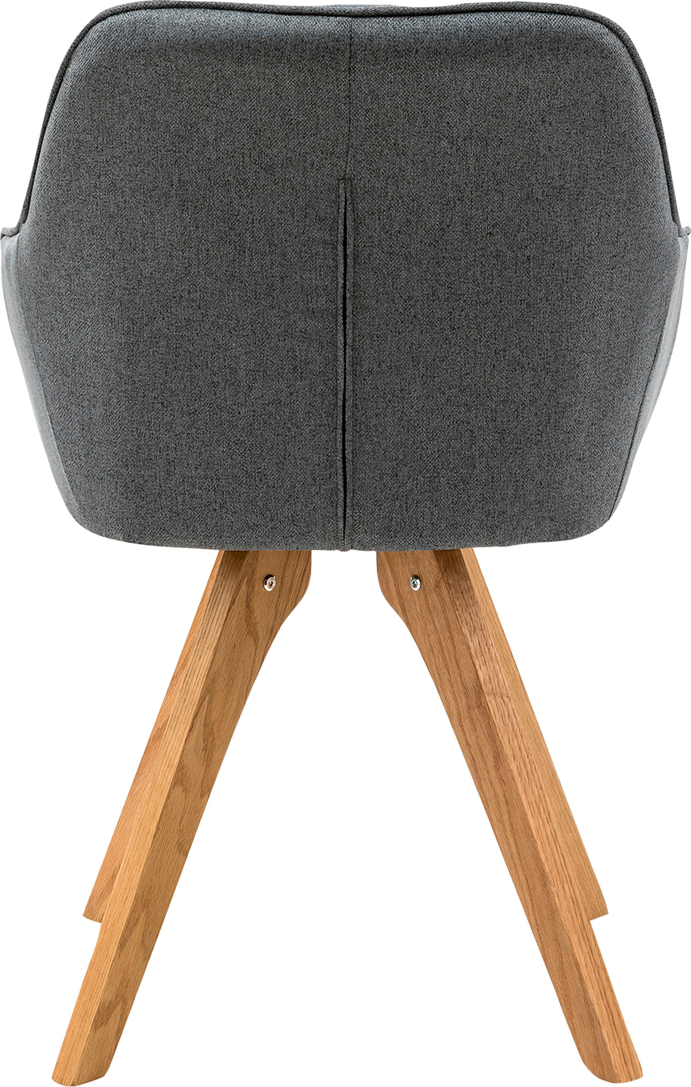 SalesFever Eethoek bestaand uit 4 moderne beklede stoelen en een 180 cm brede tafel (set, 5-delig)