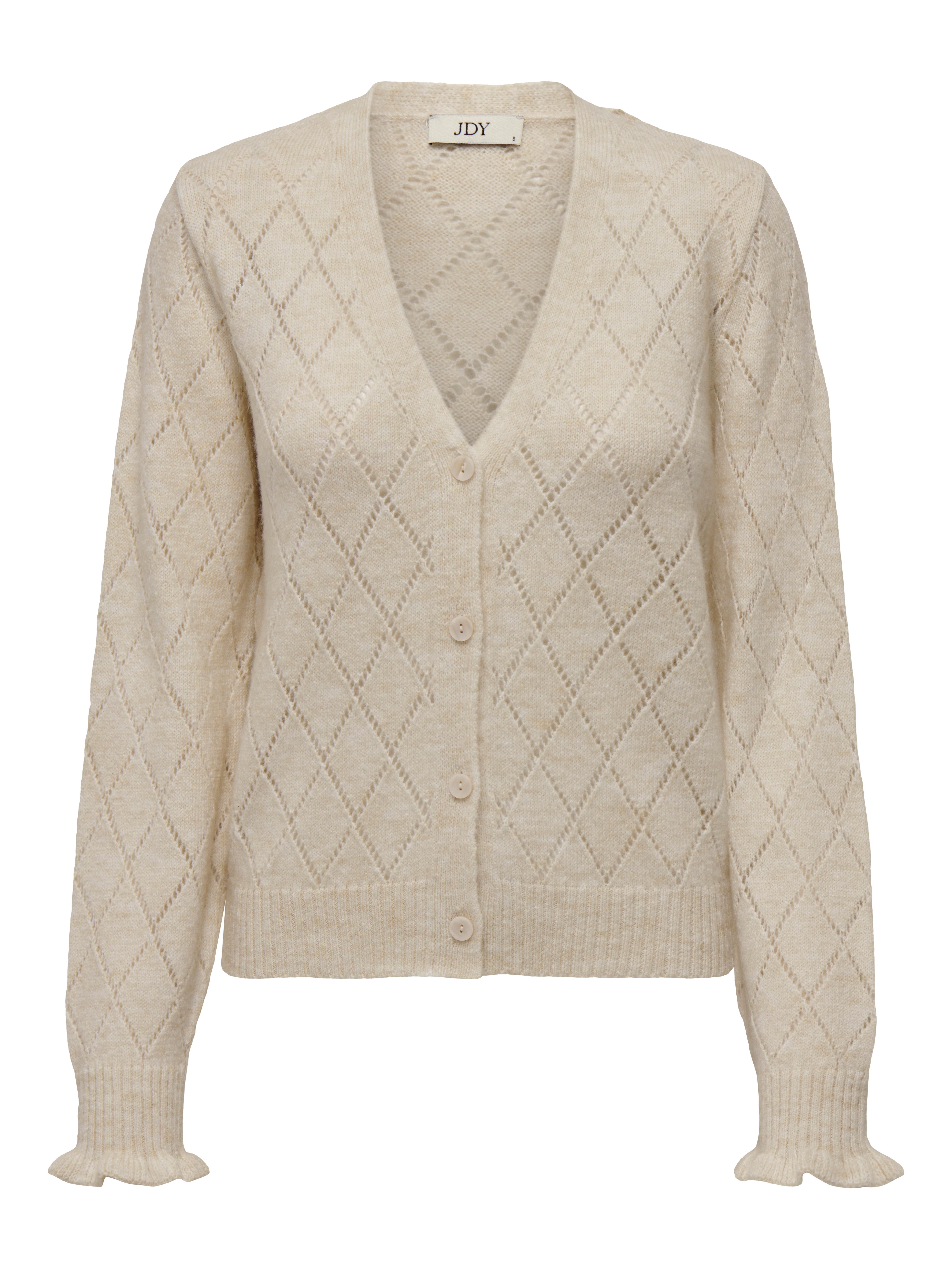 JDY Vest JDYLETTY L/S V-NECK STRUC CARDI KNT NOOS