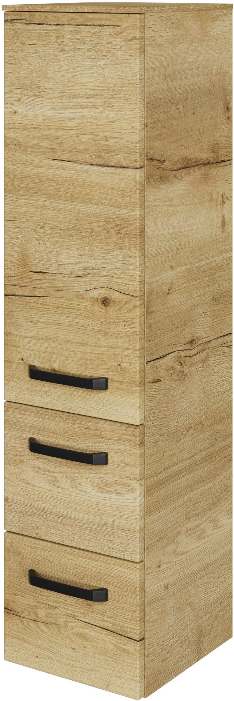 Saphir Halfhoge kast Serie 4010 Badschrank 30cm breit, 1 Tür, 2 Schubladen, inkl Türdämpfer