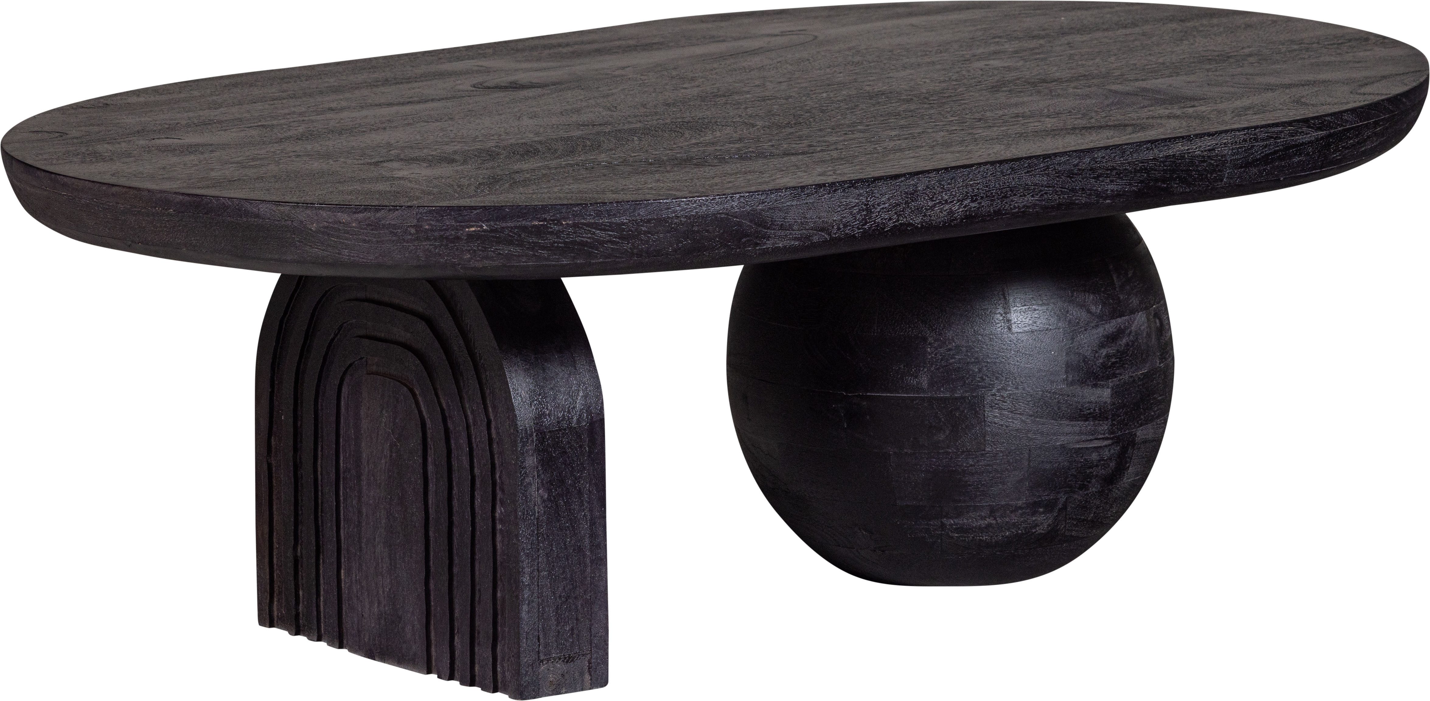 WOOOD Salontafel STEPPE van mango-hout, grote tafelblad, h 38 cm x b 110 cm salontafels zwart
