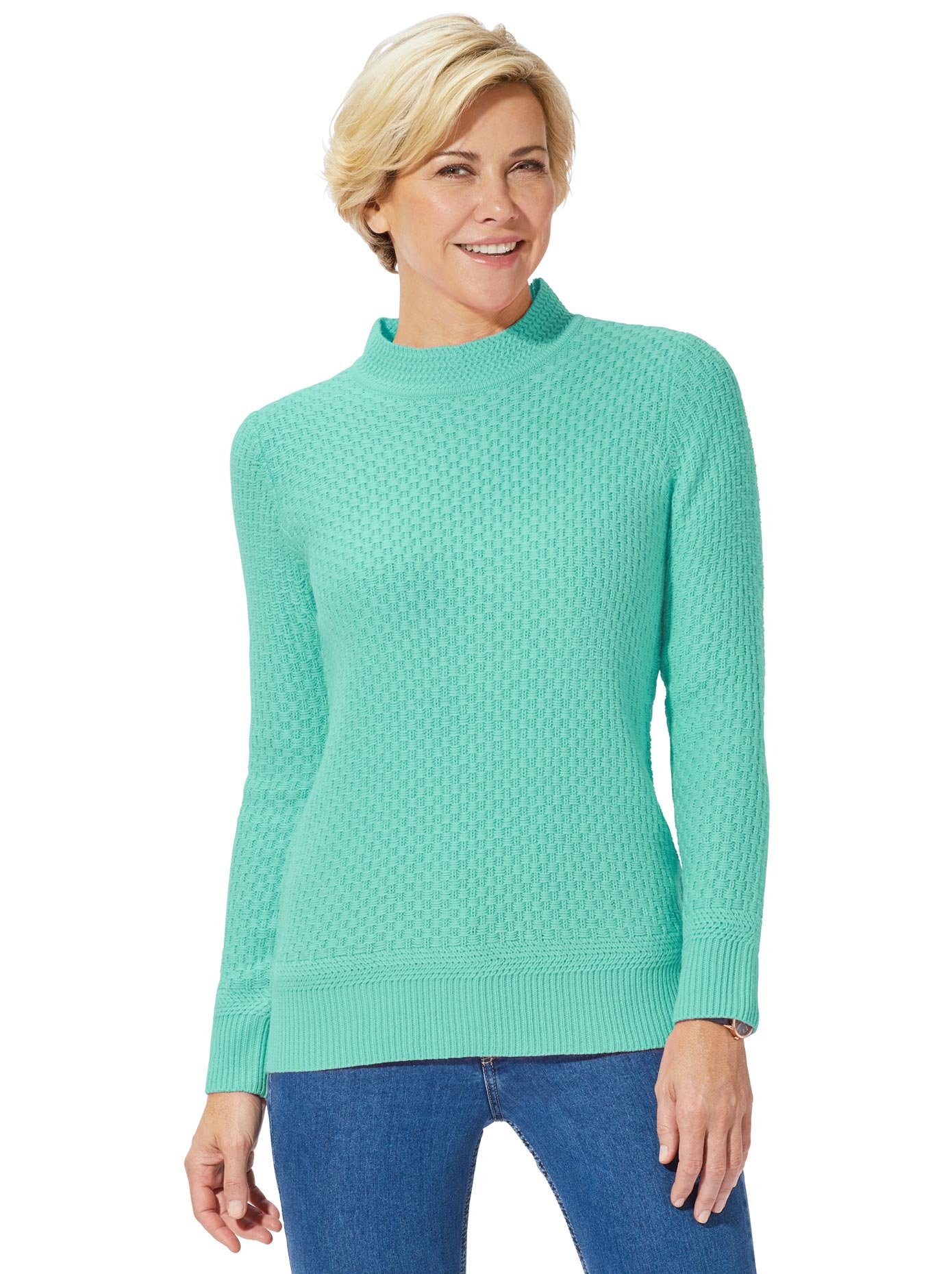Classic Basics Trui met staande kraag Trui