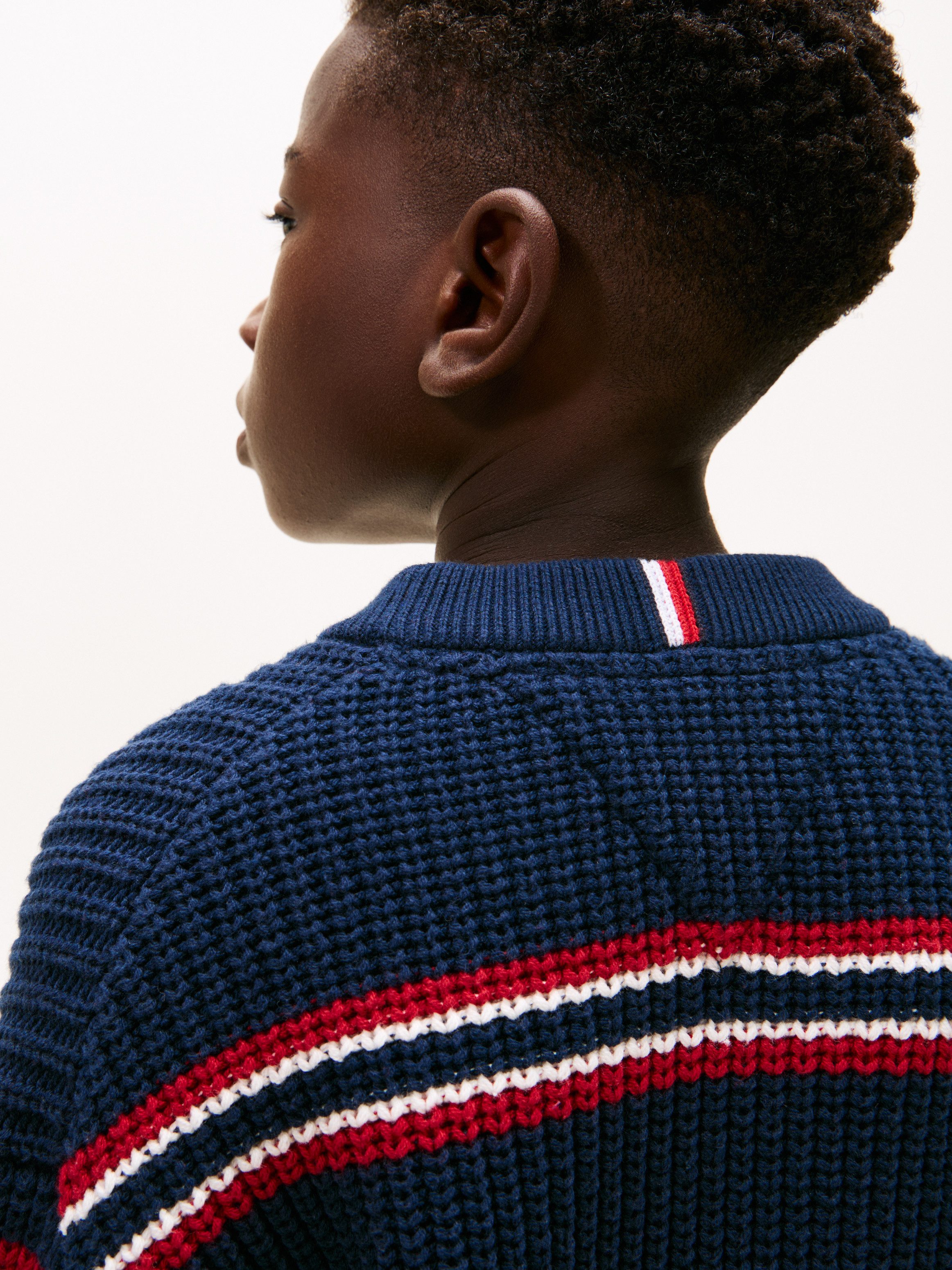 Tommy Hilfiger Gebreide trui HALF CARDIGAN C-NECK SWEATER