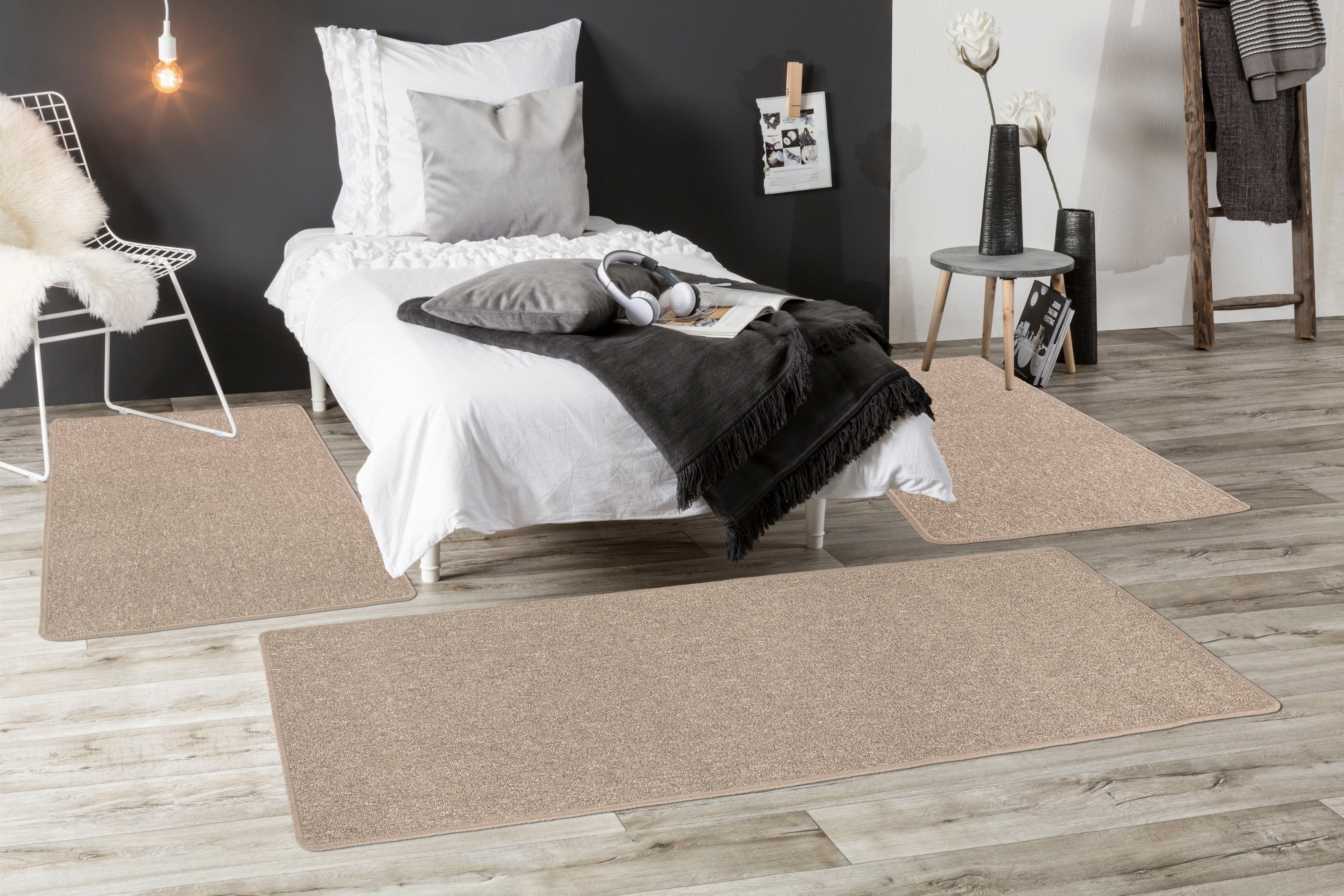 Andiamo Set slaapkamerkleedjes Luton, Made in Germany Slaapkamerkleed, loper-set voor de slaapkamer, gemêleerde look