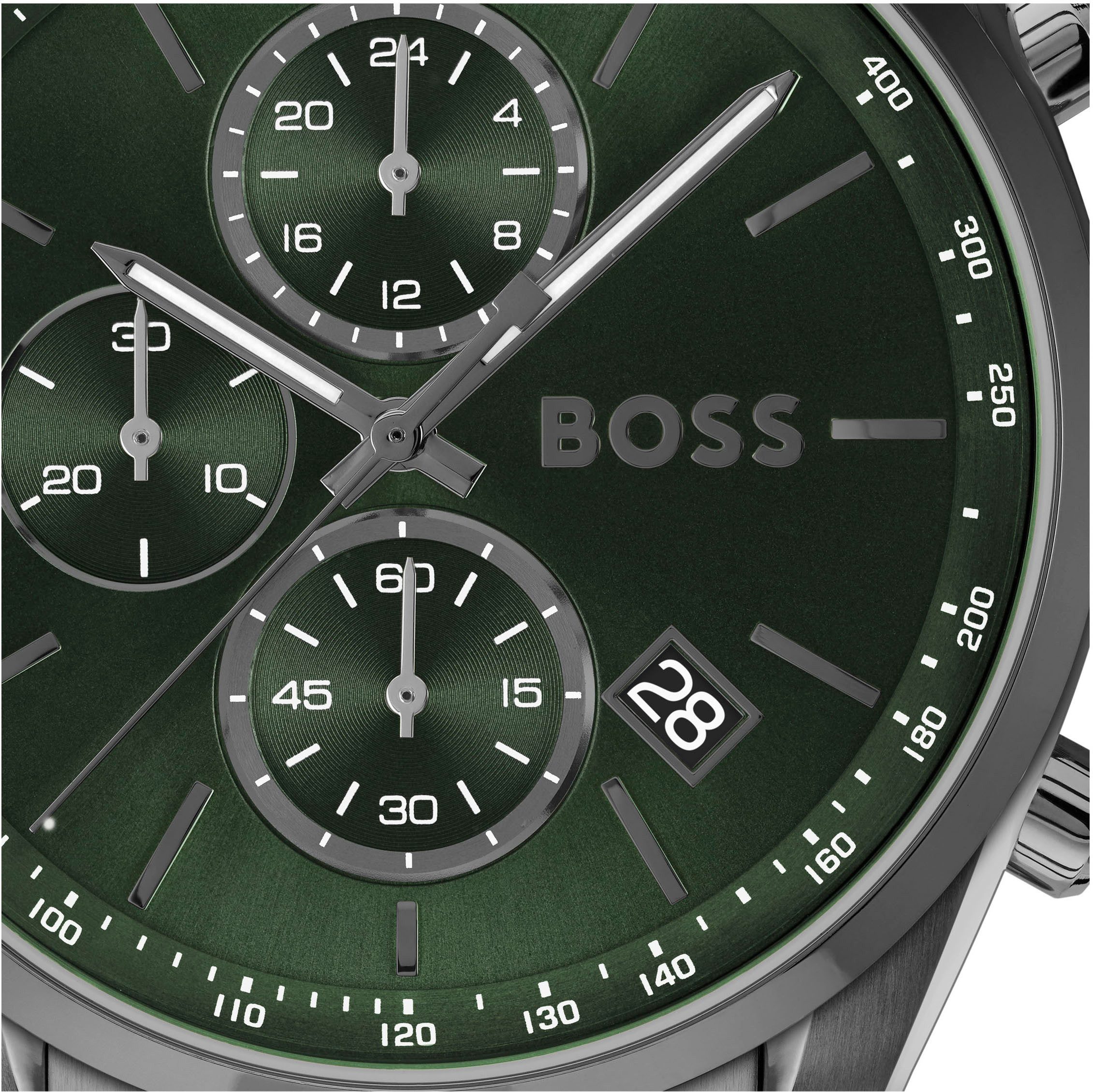 Boss Chronograaf GRAND PRIX 44 Quartzhorloge, horloge, herrenuur, roestvrijstalen band, analoog, dag