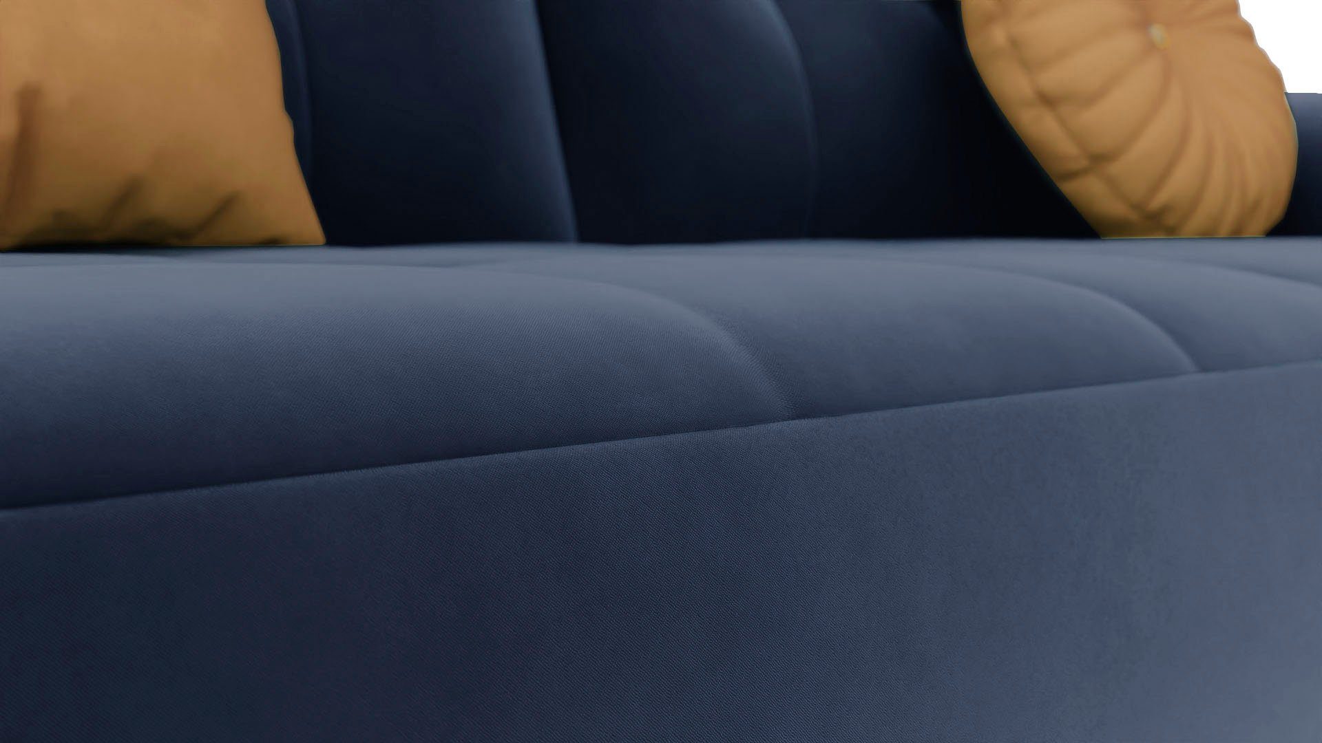 sit&more Hoekbank Orient 1 L-vorm inclusief 4 sierkussens met strassteentjes, goudkleurige metalen poten