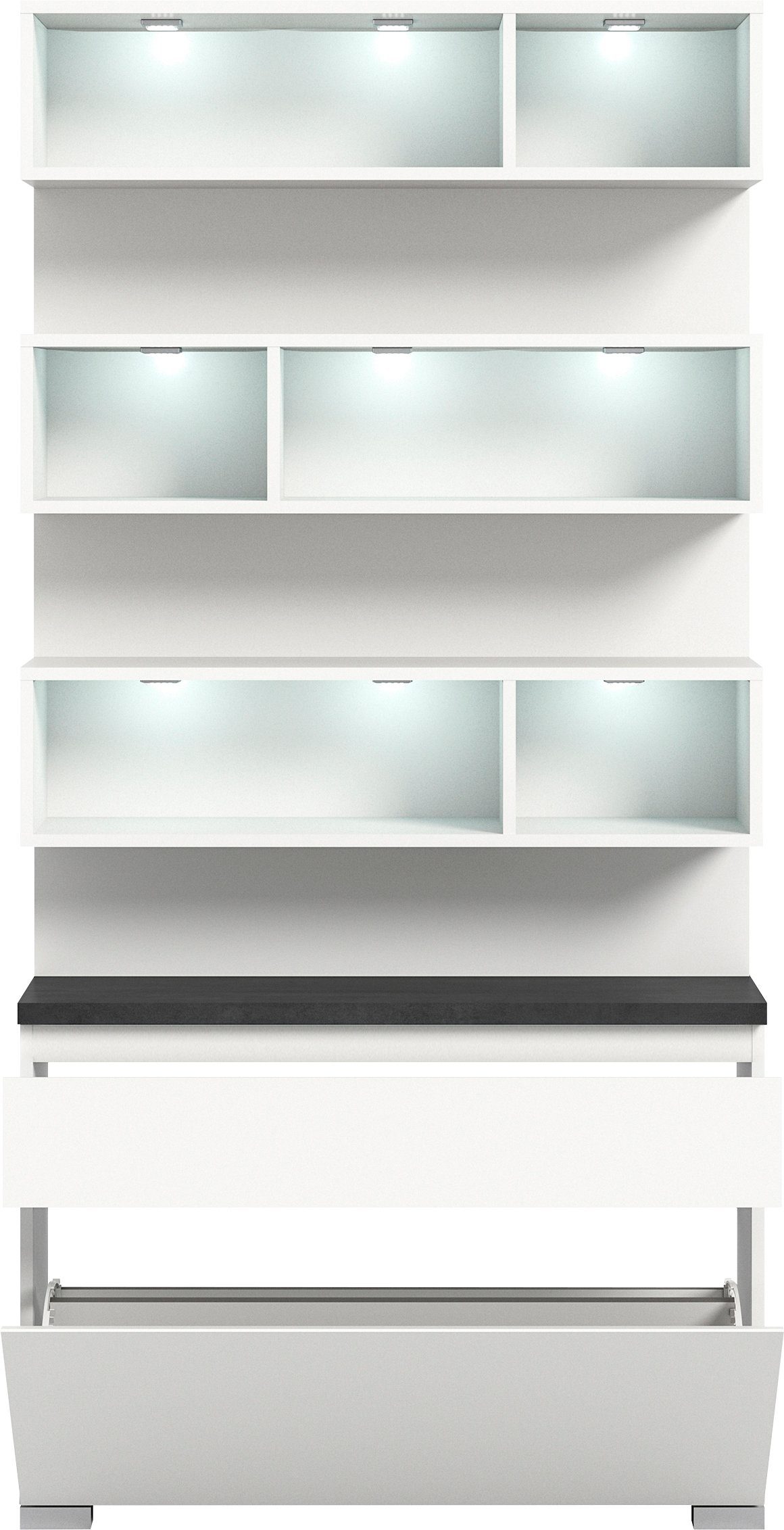 INOSIGN Schoenenkast Skoskap, Hoogte 194 cm, plaats voor ca. 22 paar schoenen, veel opbergruimte
