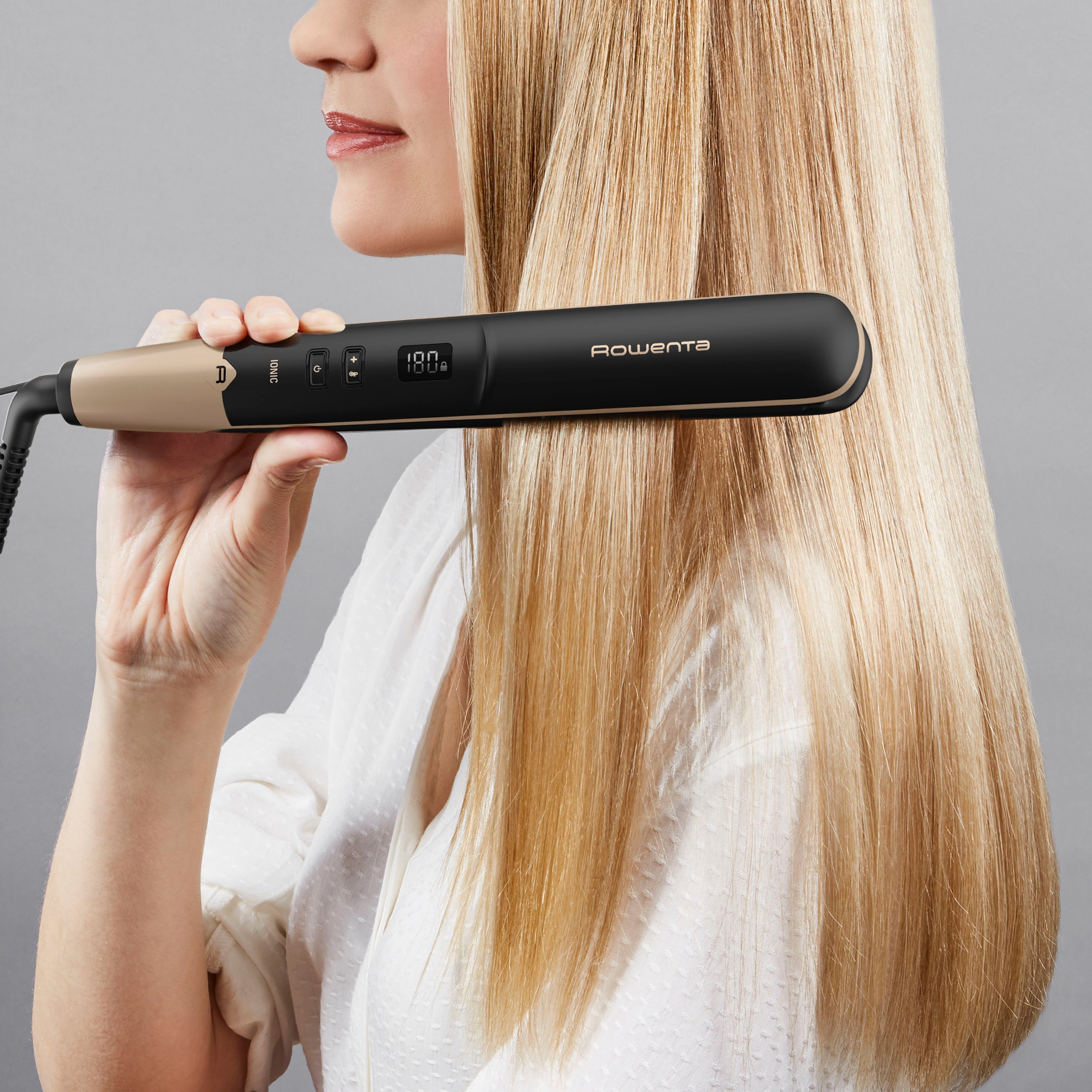 Rowenta Straightener SF4630 Express Shine straightener Arganolie-infuser, keramische platen, ioneneffect, 8 temperatuurinstellingen