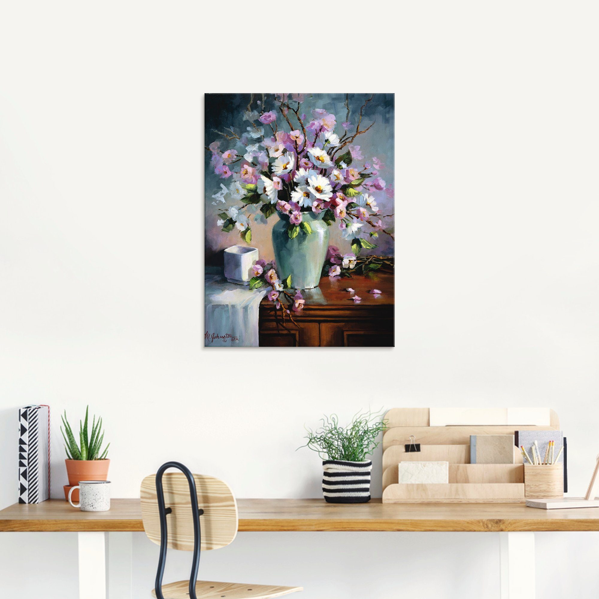 Artland Print op glas Appel en kersenbloesem