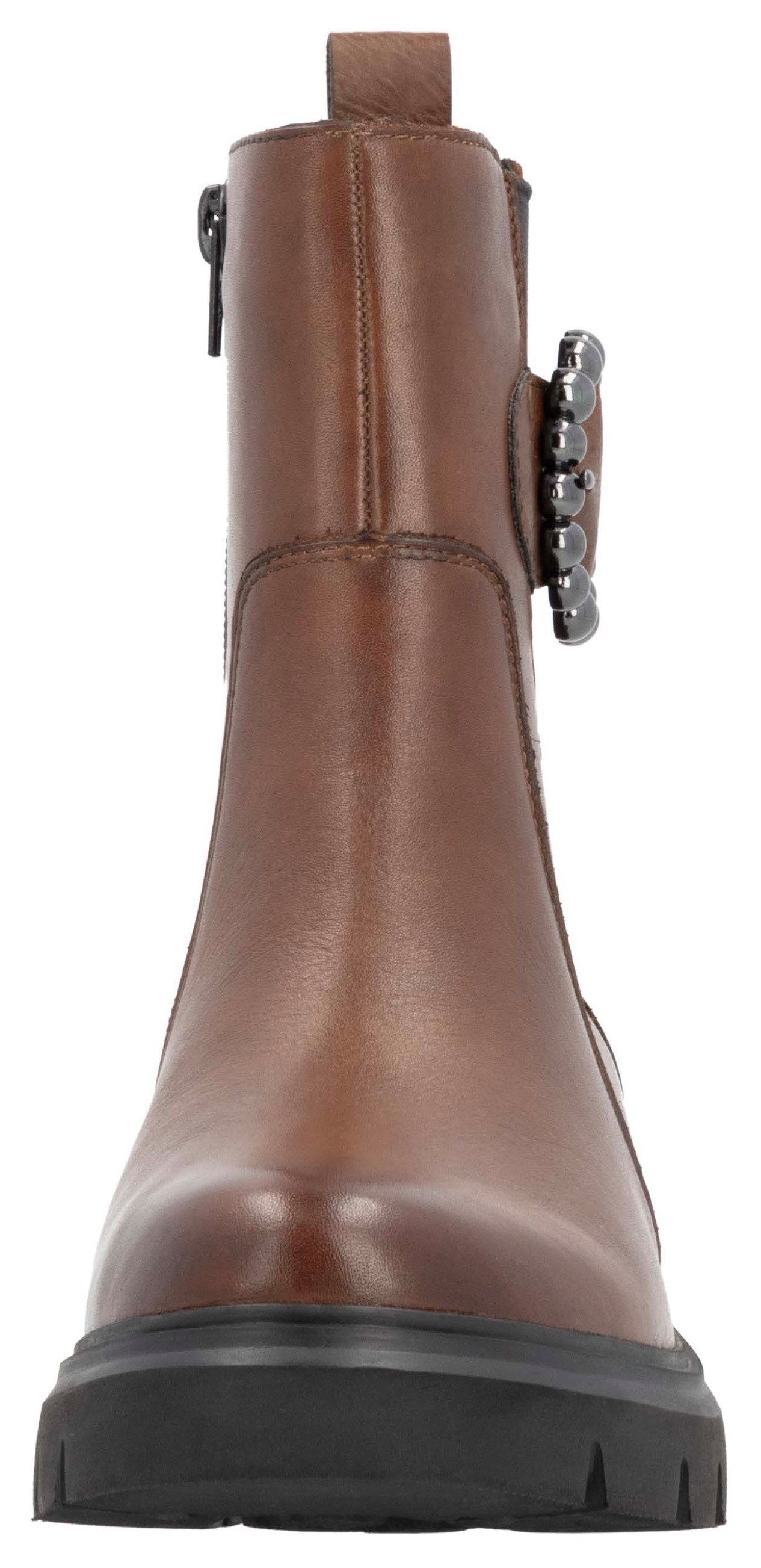 Remonte Chelsea-boots blokhak, businessmode, enkellaars met mooie decoratieve gesp