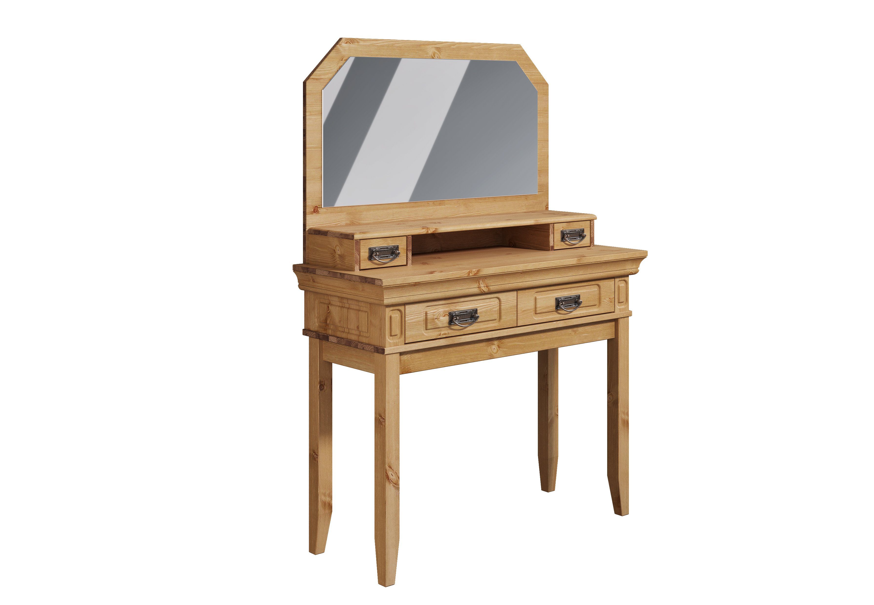 Home affaire Make-uptafel Vinales, console voor de gang Van massief grenen, met freeswerk