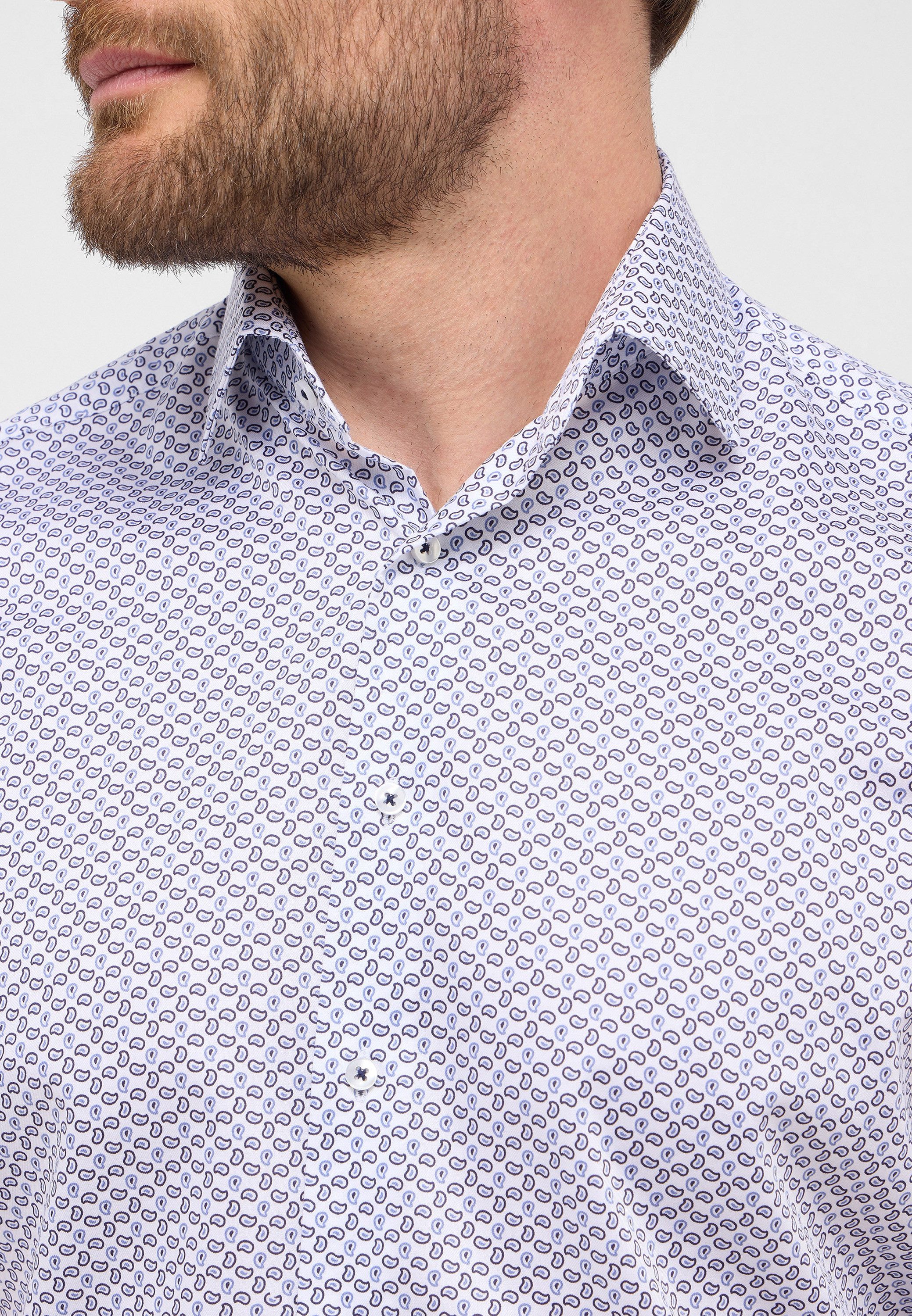 Eterna Overhemd met korte mouwen Comfort fit NON IRON (strijkvrij)