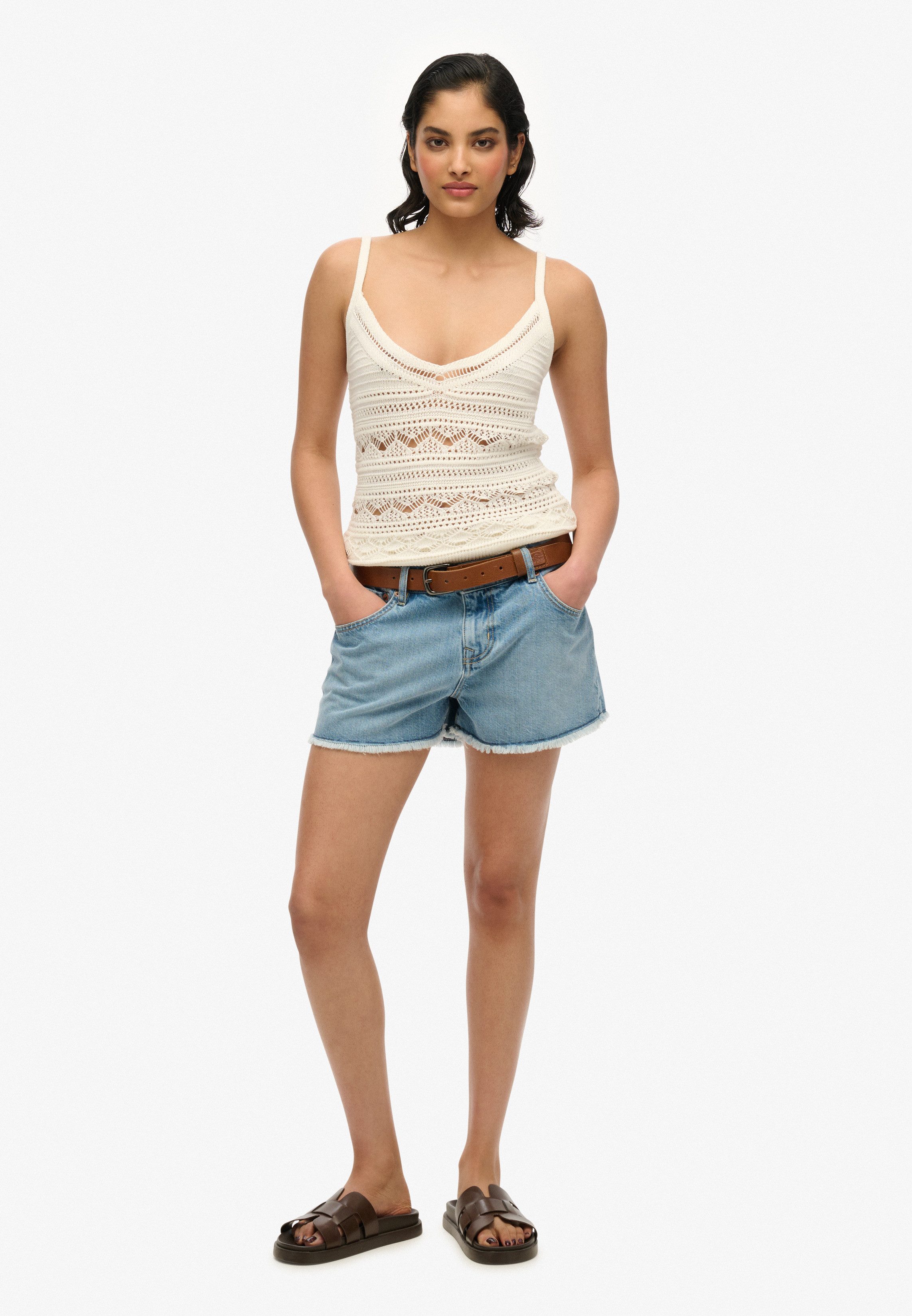 Superdry Jeanshotpants MID RISE DENIM HOT SHORT