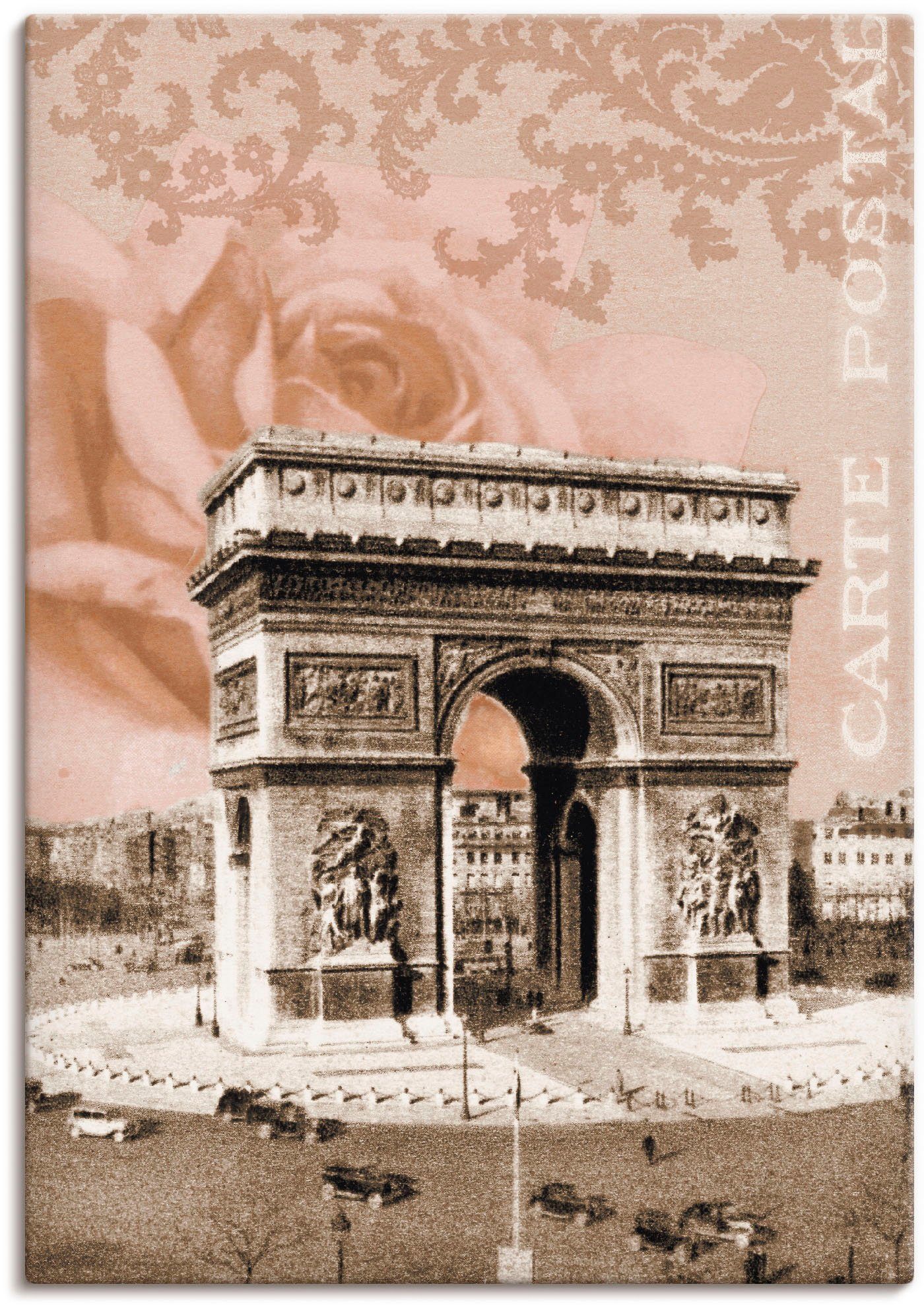 Artland Artprint Parijs - Arc de Triomphe in vele afmetingen & productsoorten - artprint van aluminium / artprint voor buiten, artprint op linnen, poster, muursticker / wandfolie o