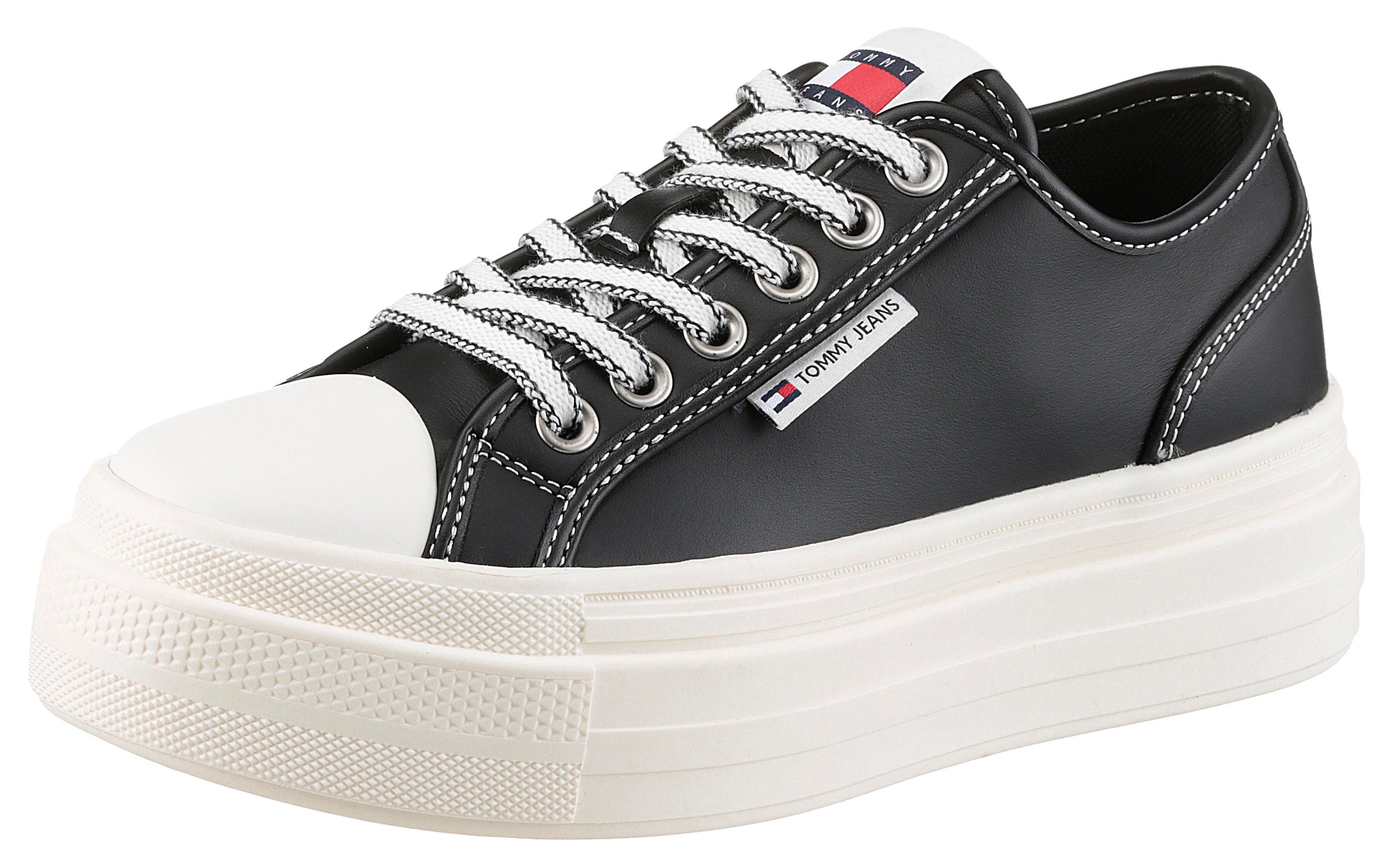 TOMMY JEANS Plateausneakers TJW FOXING VULC LC LEATHER