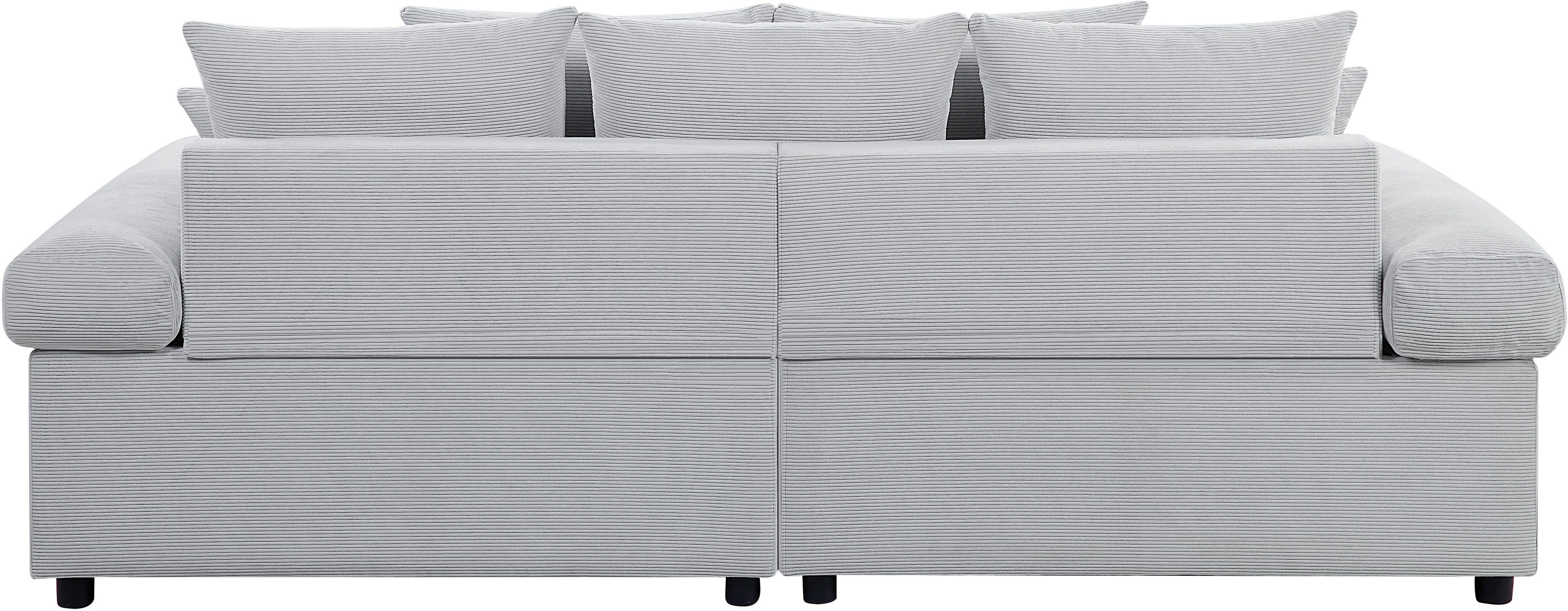 ATLANTIC home collection Megabank Bjoern met cordbekleding, xxl-zitoppervlak, met binnenvering, vrij plaatsbaar