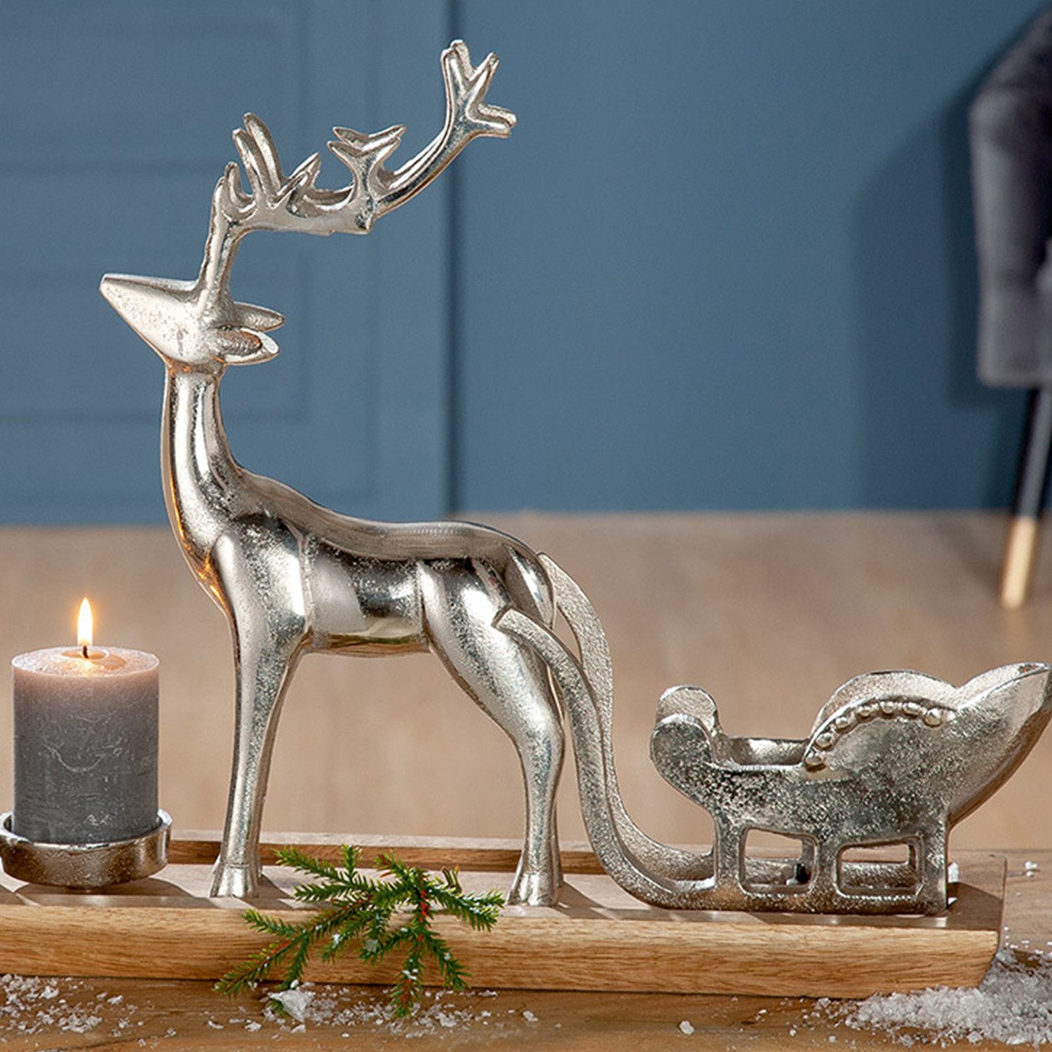 GILDE Kaarsenstandaard Adventslamp 4-vlamig, H.37 cm (1 stuk)
