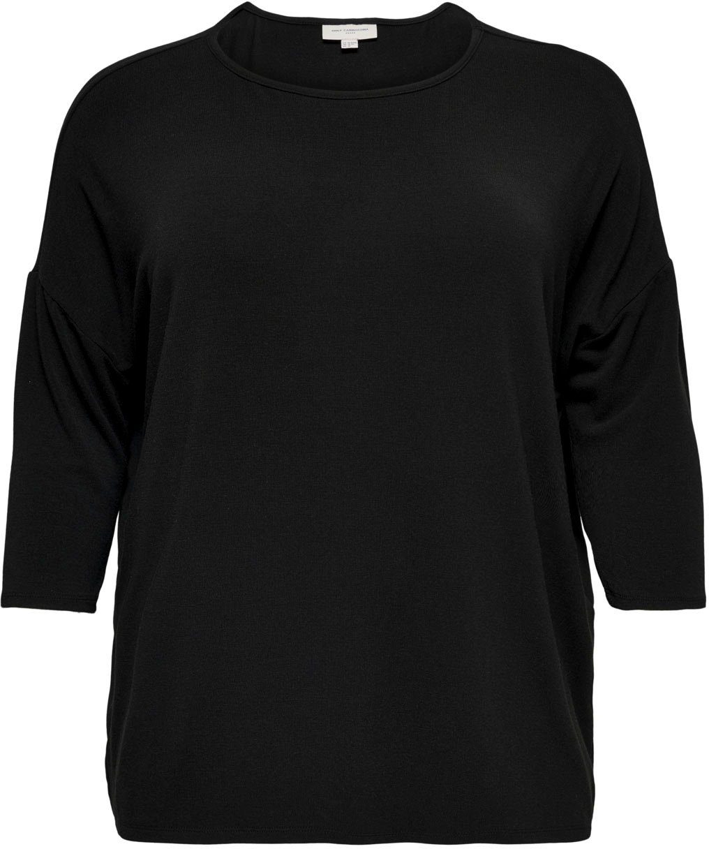 ONLY CARMAKOMA Shirt met 3/4-mouwen CARLAMOUR zachte materialenmix