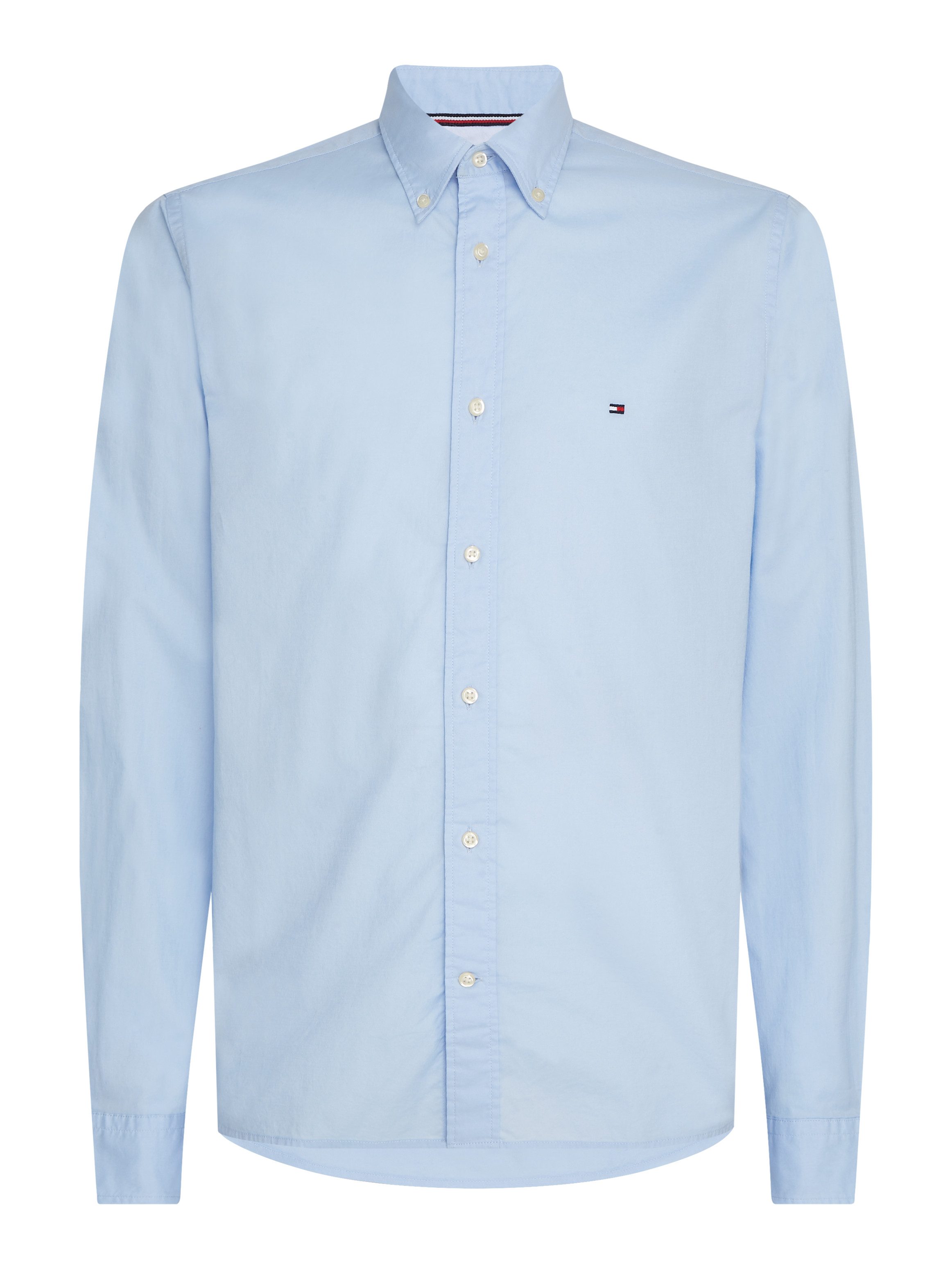 Tommy Hilfiger Overhemd met lange mouwen FLEX POPLIN RF SHIRT met labelschild binnenin de knoopsluiting (1-delig)