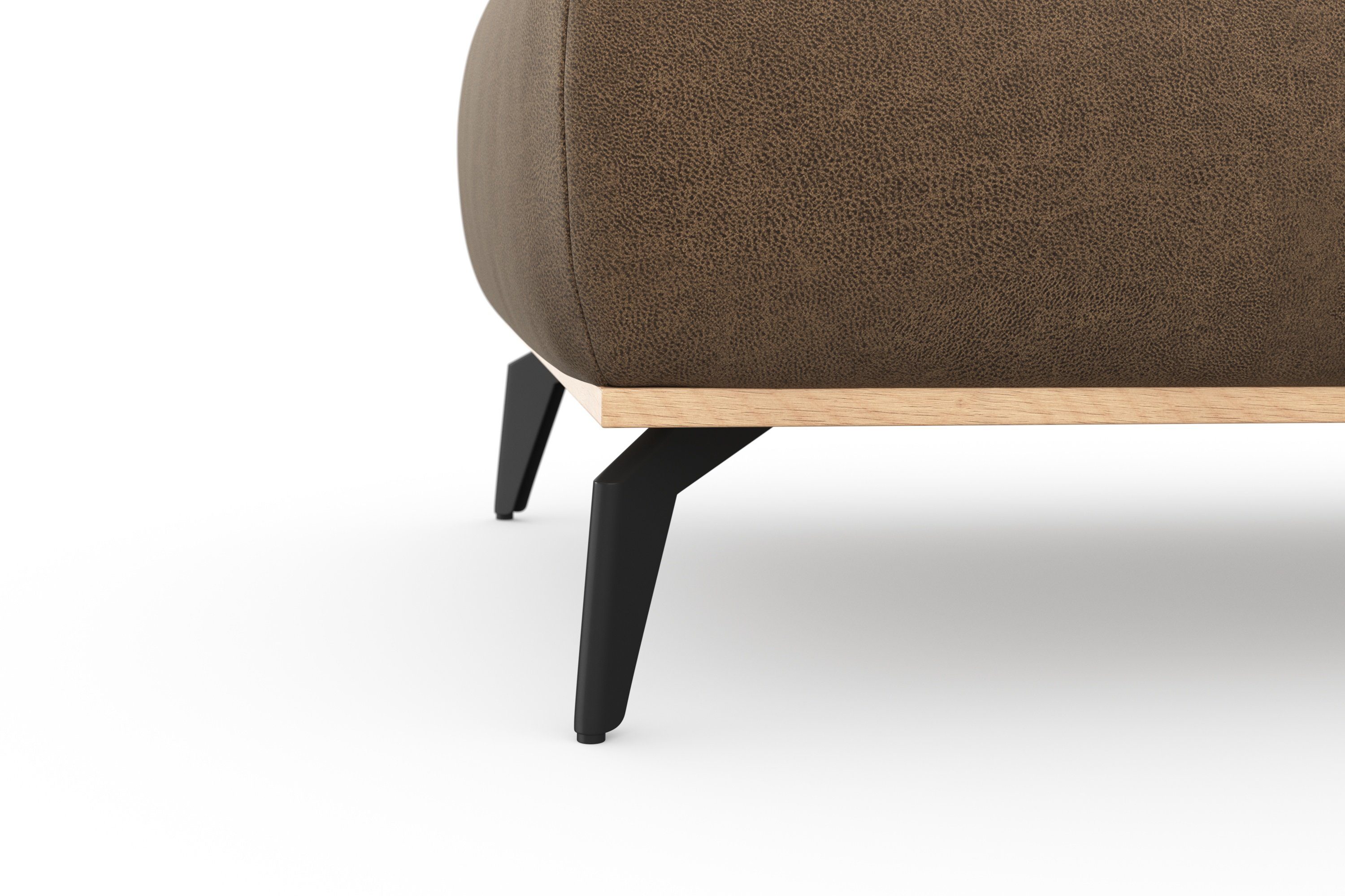 Places of Style Hocker Fjord Met een houten lijst van massief beuken eikenkleurig, met poten 15 cm hoog