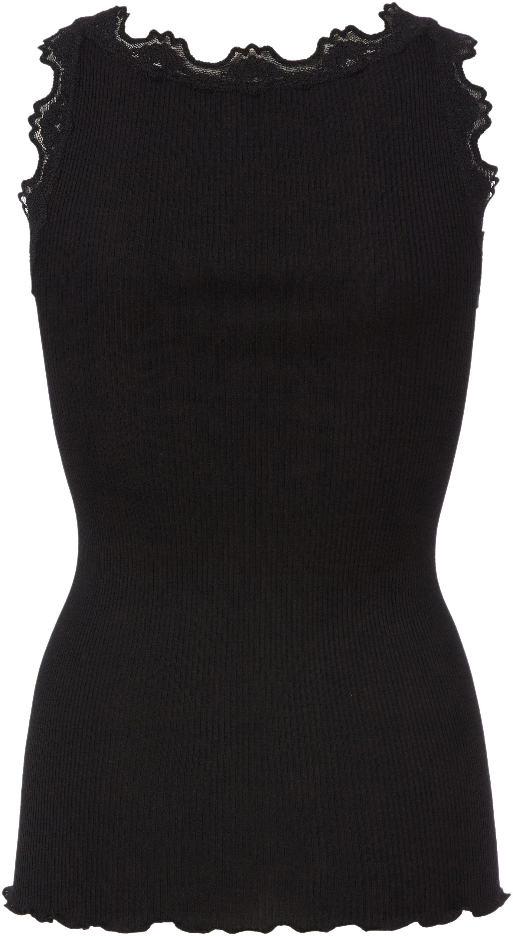 rosemunde Tanktop Babette Silk Top prachtige vintage kantafwerking aan hals en bandjes