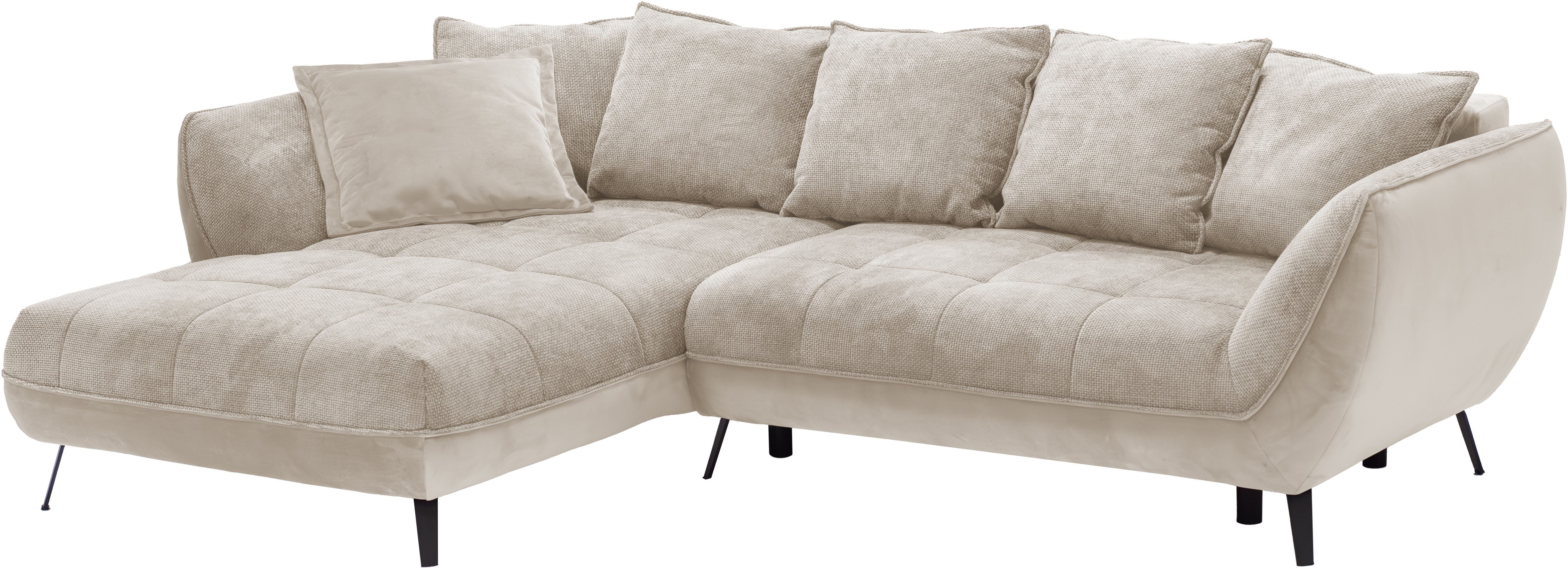 exxpo - sofa fashion Hoekbank Midway met eenvoudige Easy-Lift bedfunctie, comfortabel en modern
