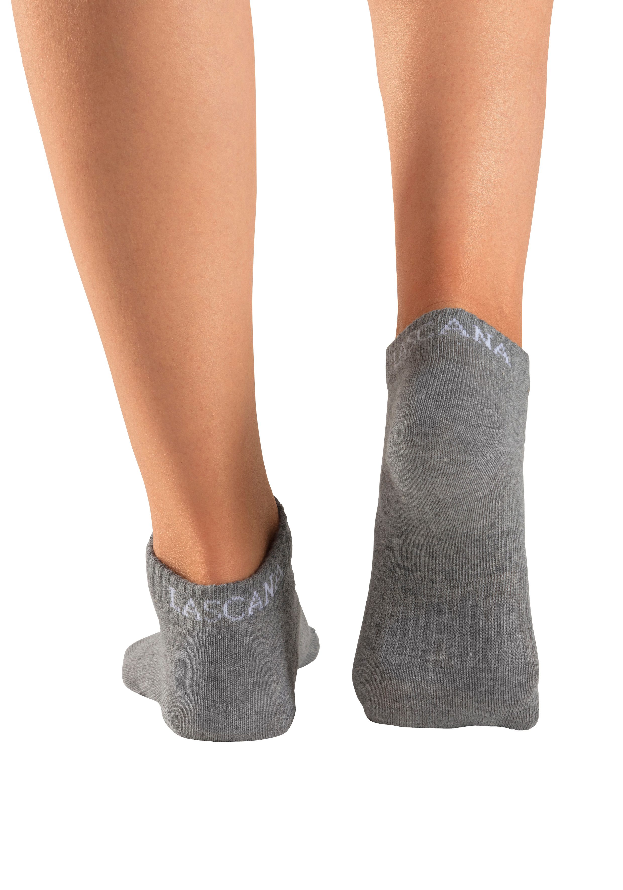 active by Lascana Sneakersokken met ingebreid merklogo (set, 6 paar)