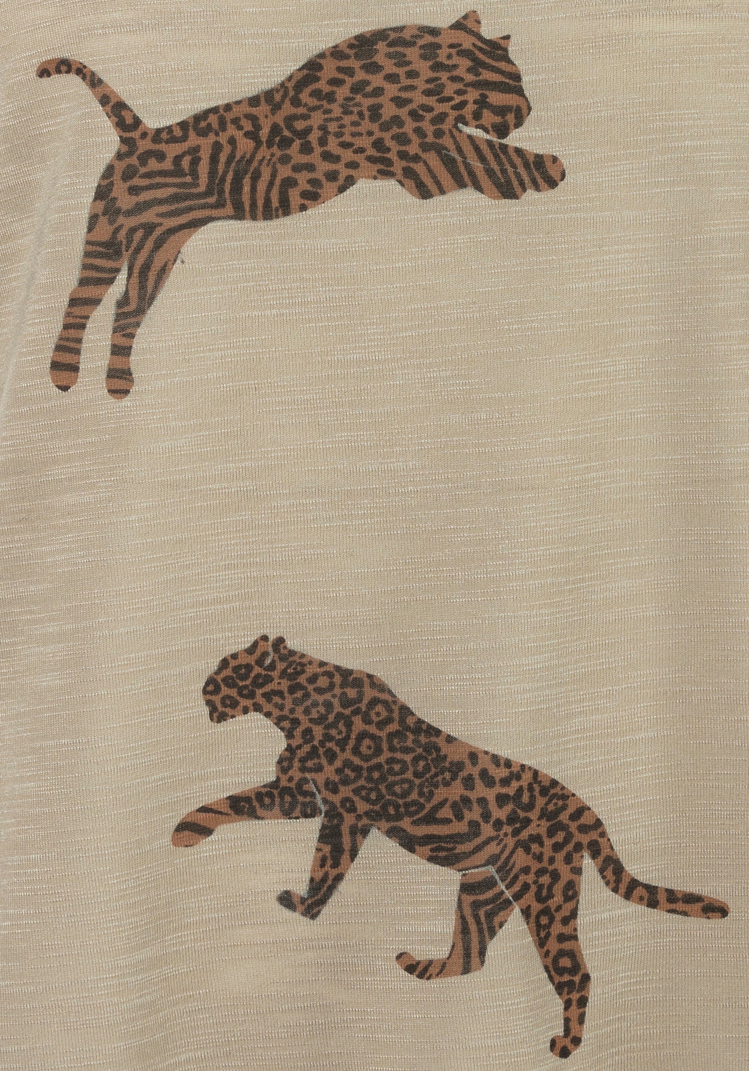Lascana T-shirt Met luipaarden-motief van zachte viscosekwaliteit
