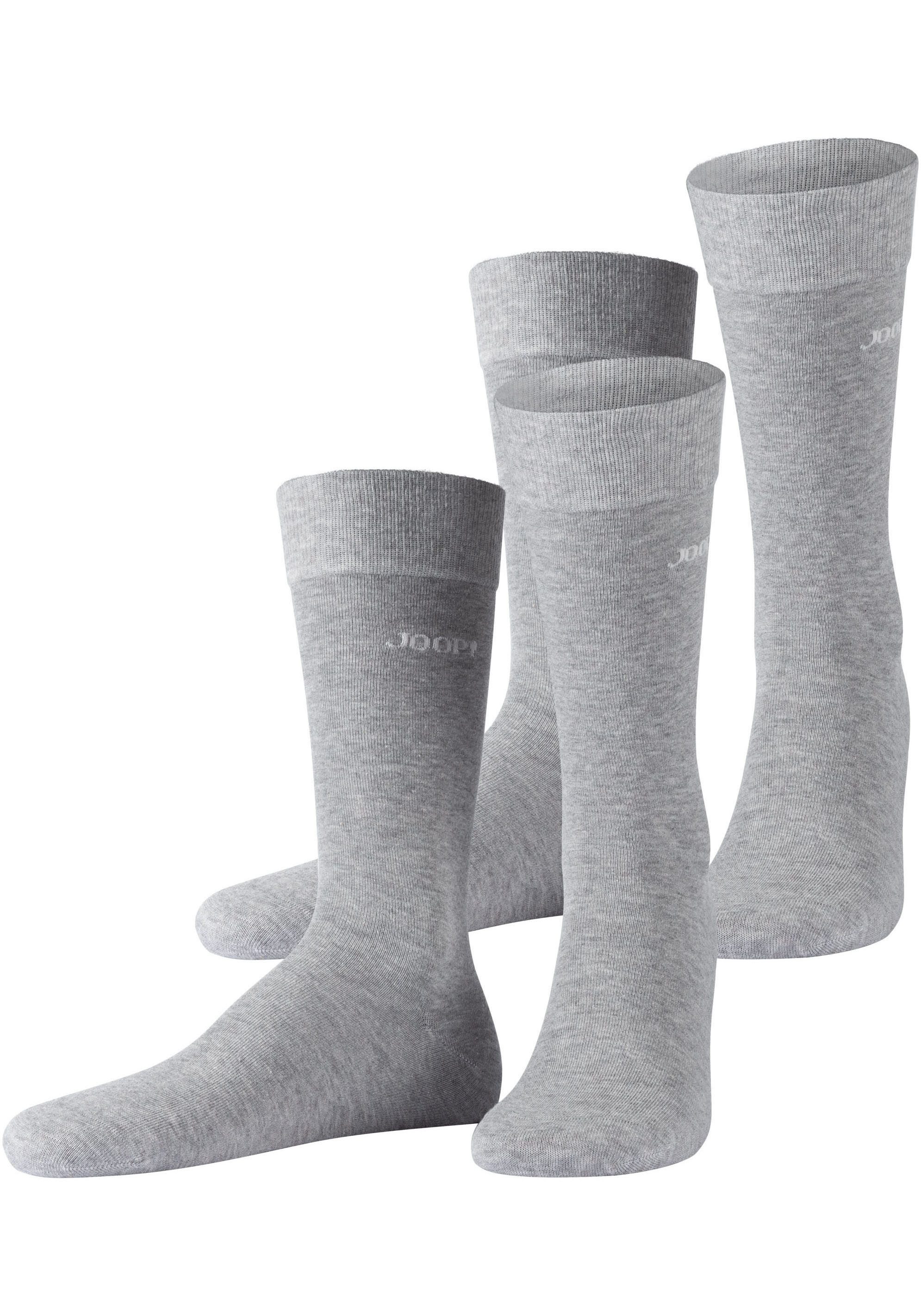 JOOP! Sokken Premium Essentials, versterkte hiel, duurzame teen (Set van 4)