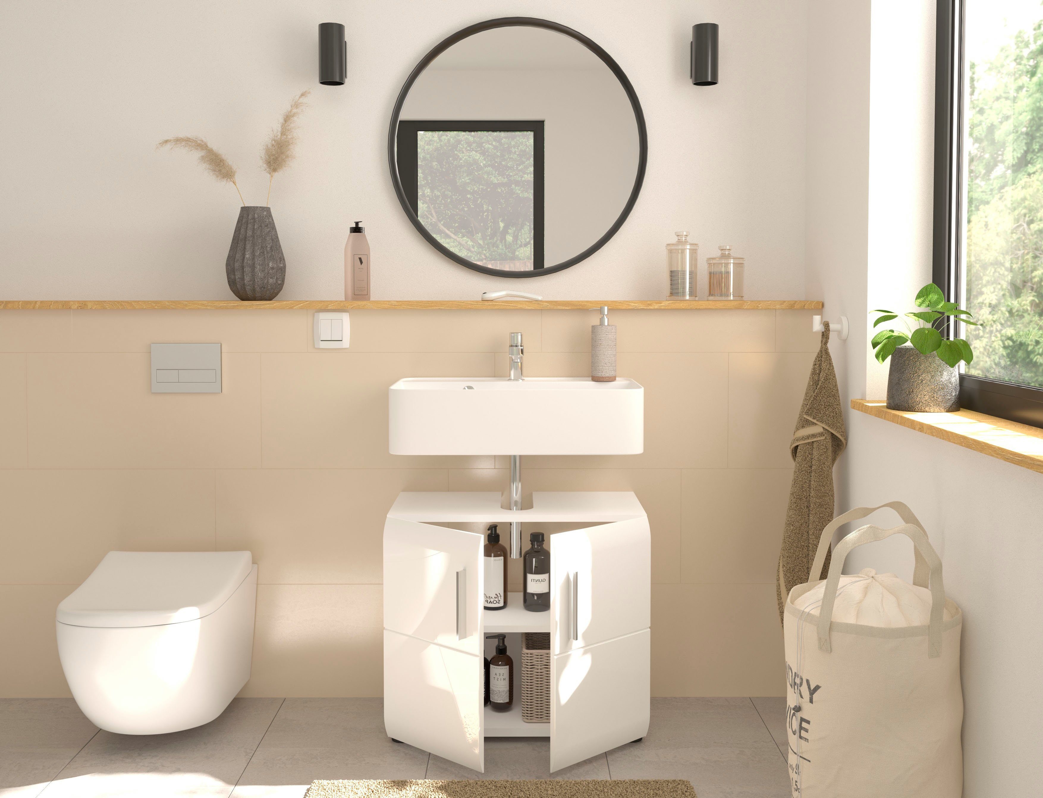 INOSIGN Wastafelonderkast FLORENZ, TOPSELLER!, Breedte 60 cm, 1 legplank, 2 vakken
