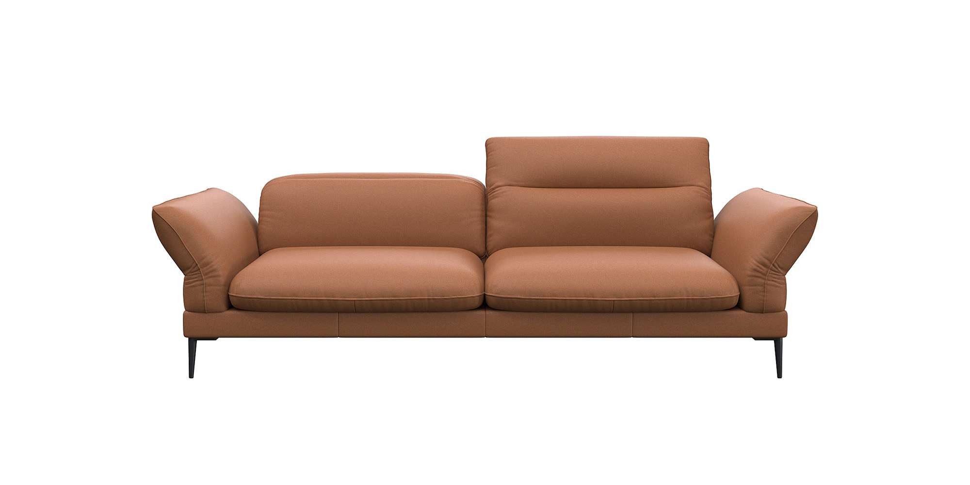 FLEXLUX 3-zitsbank Salino, functie-sofa, relaxsofa Bank met arm- en hoofdeinde verstellingen, koudschuim & staalgolven