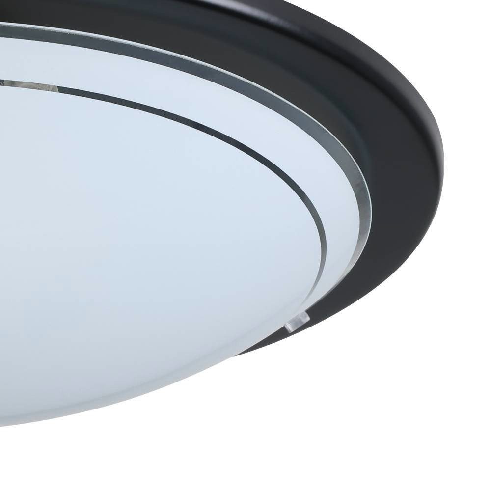 EGLO Plafondlamp PLANET 1 plafondlamp, zwart, staal, glas, keukenlamp, E27 (1 stuk)