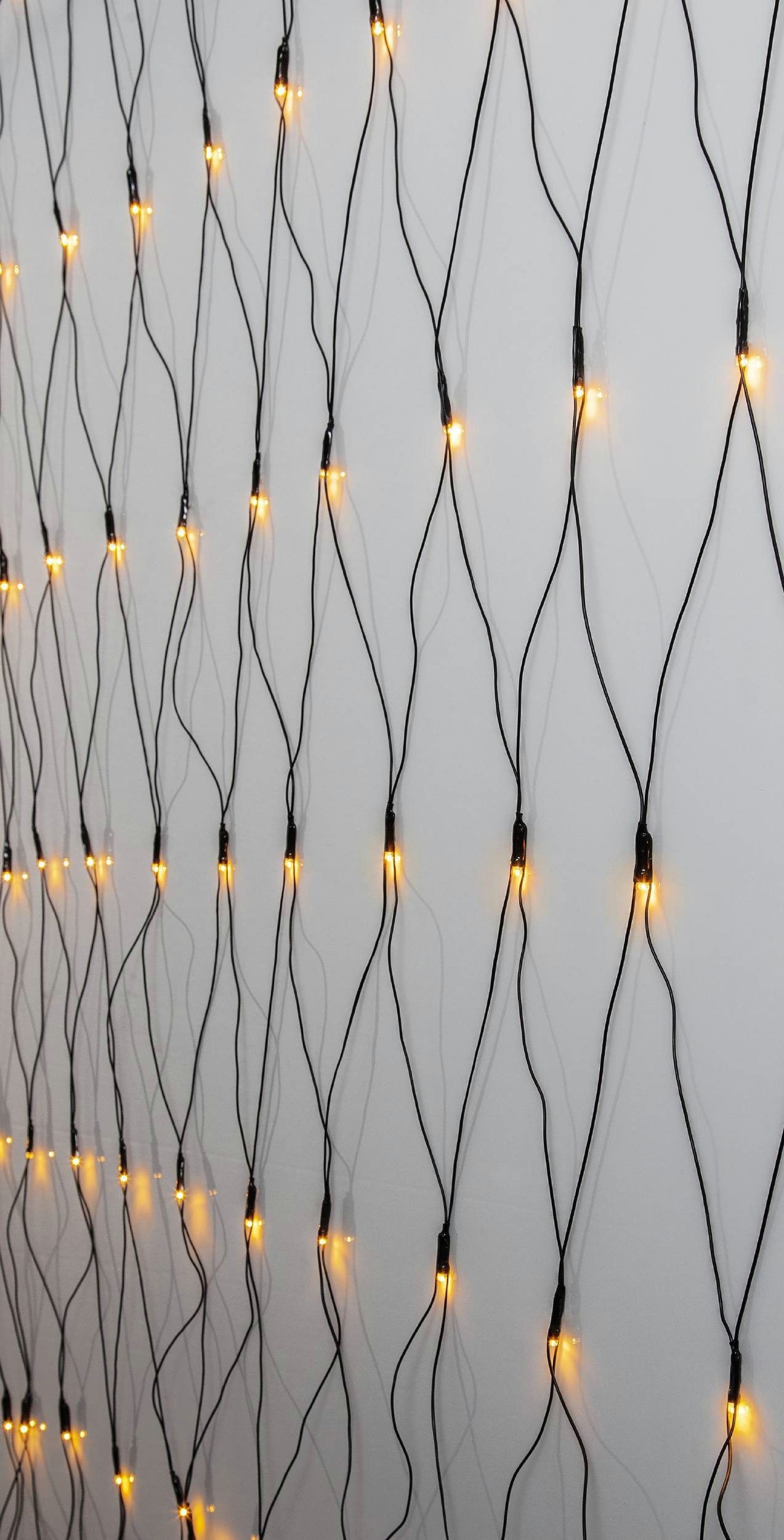 EGLO Led-lichtnet GOLDEN WARM WHITE Lichtnet voor binnen en buiten, extra warmwit, met kabel, 3x3 m (1 stuk) led lichtsnoeren zwart