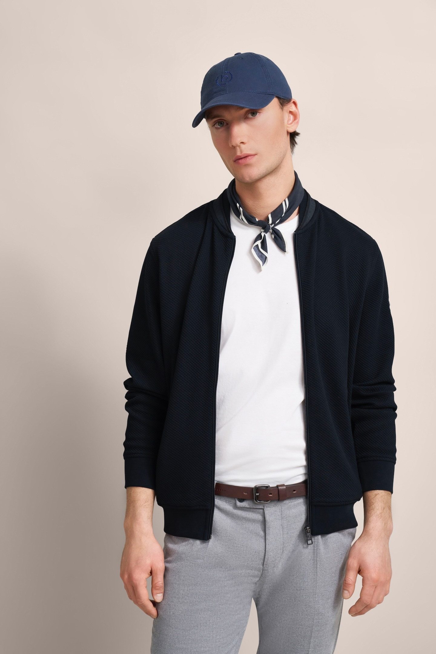 Bugatti Sweatvest met collegkraag