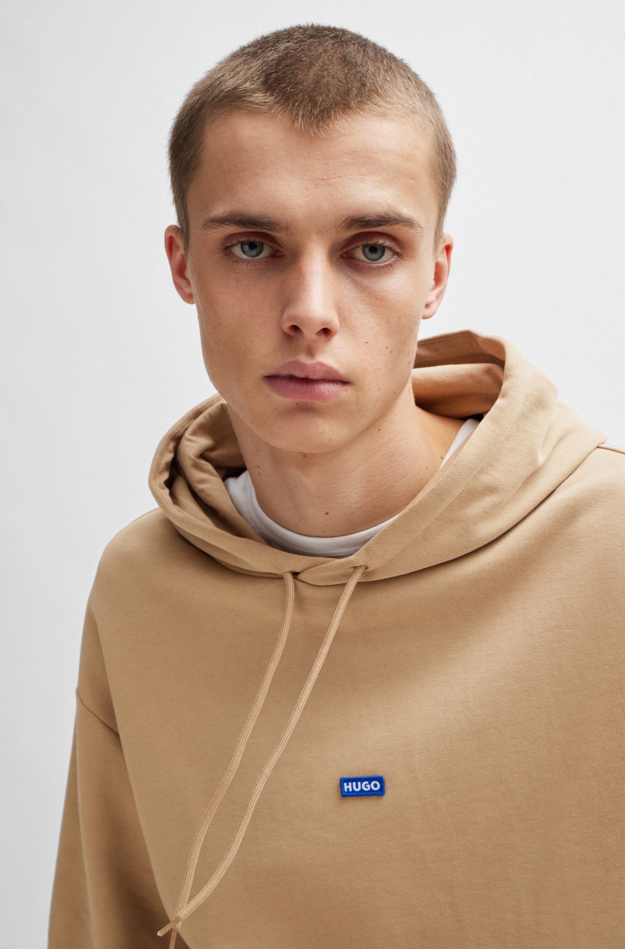 HUGO Blue Hoodie Nalonso met kangoeroezak