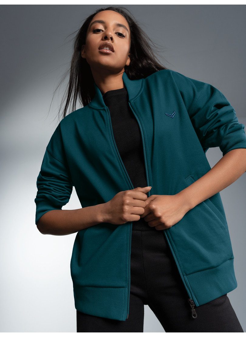Trigema Sweatvest TRIGEMA Collegejacke in zachte sweatkwaliteit (1-delig)