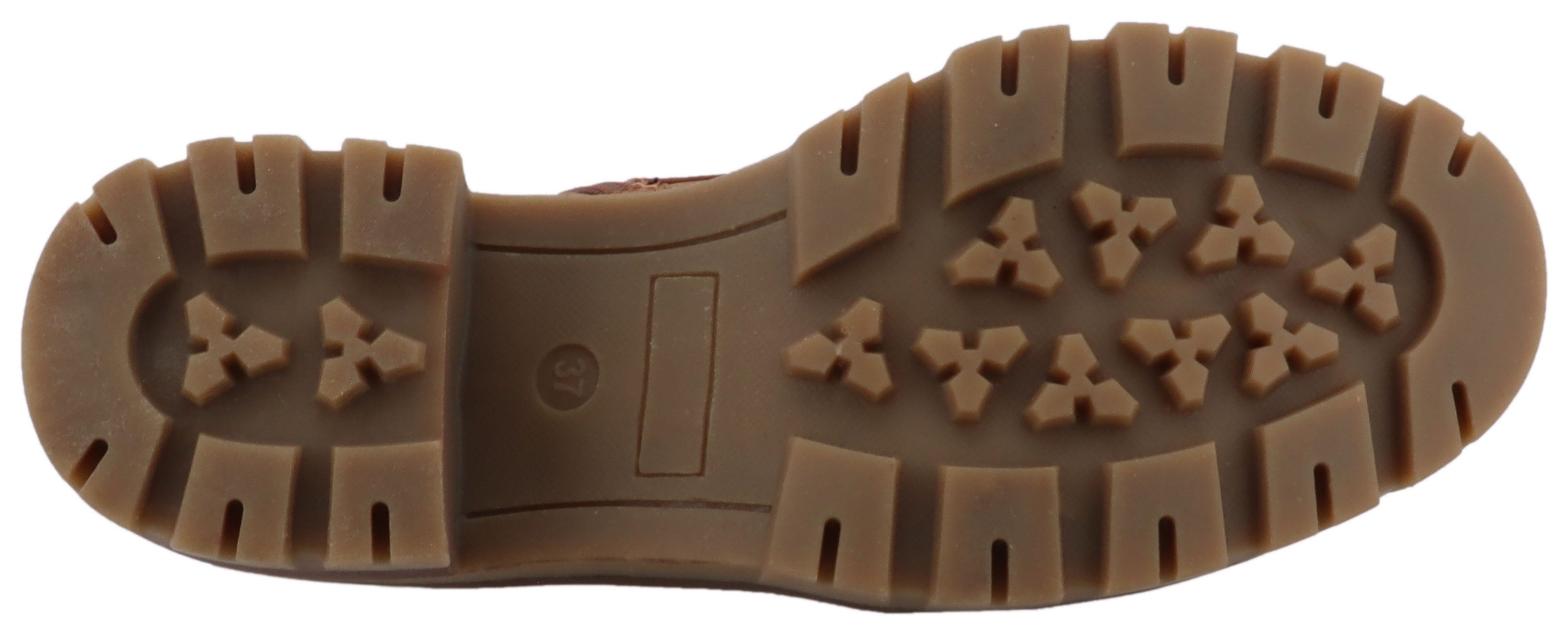 Tom Tailor Winterlaarsjes Workerboots, plateau-enkellaars met blokhak