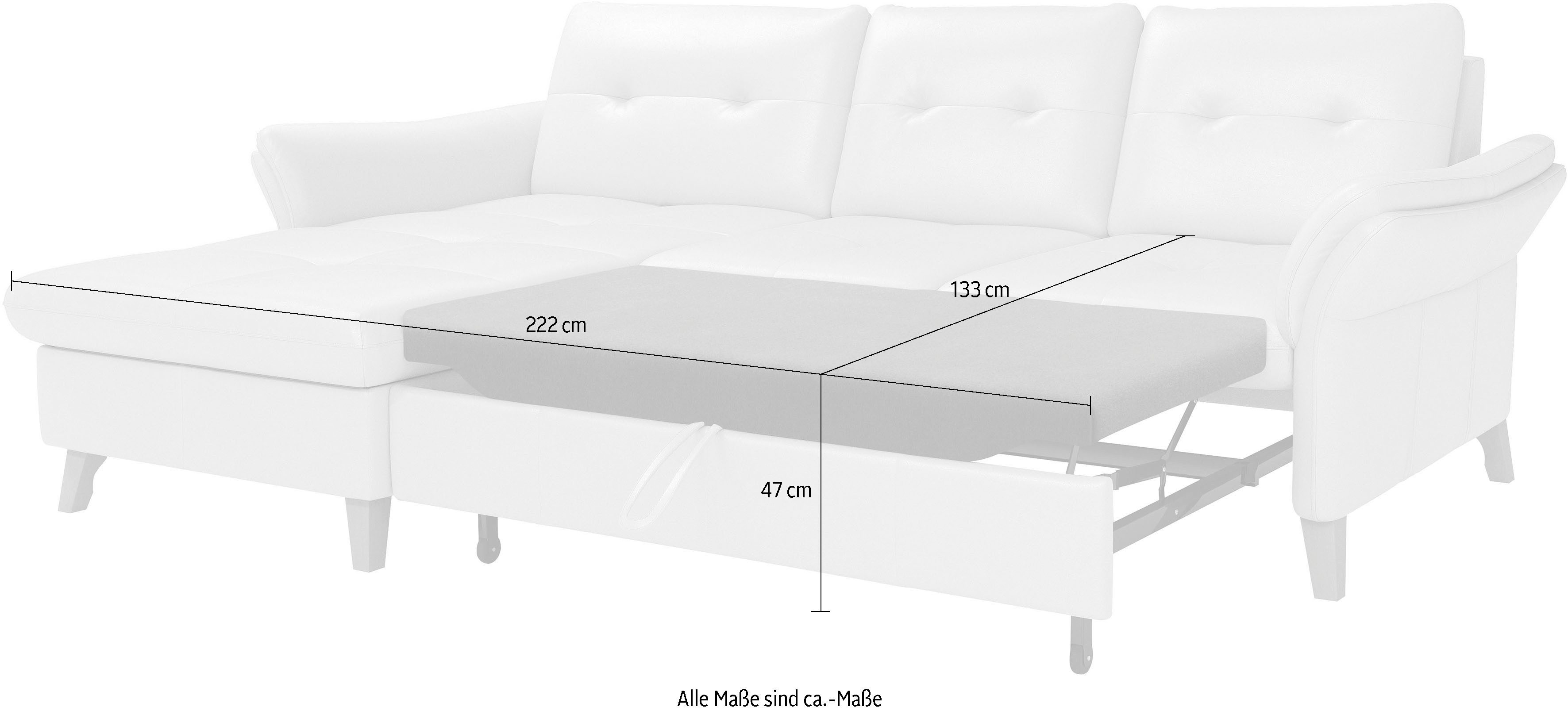 sit&more Hoekbank Göteborg Zitdiepteverstelling en binnenvering, naar keuze met slaapfunctie