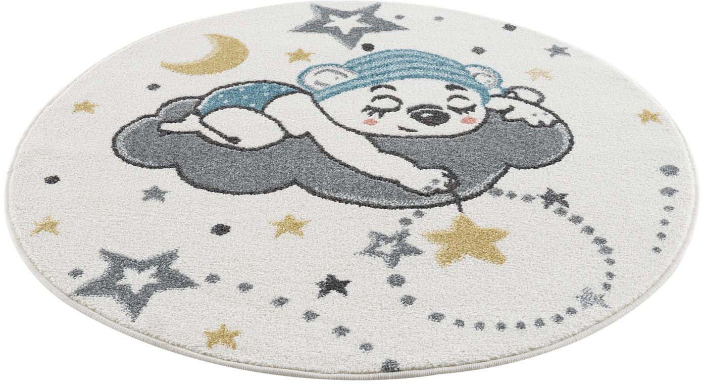 Carpet City Kindervloerkleed Anime9385 Babykleed, sterren, maan, nachthemel, zachte pool, gemakkelijk in onderhoud