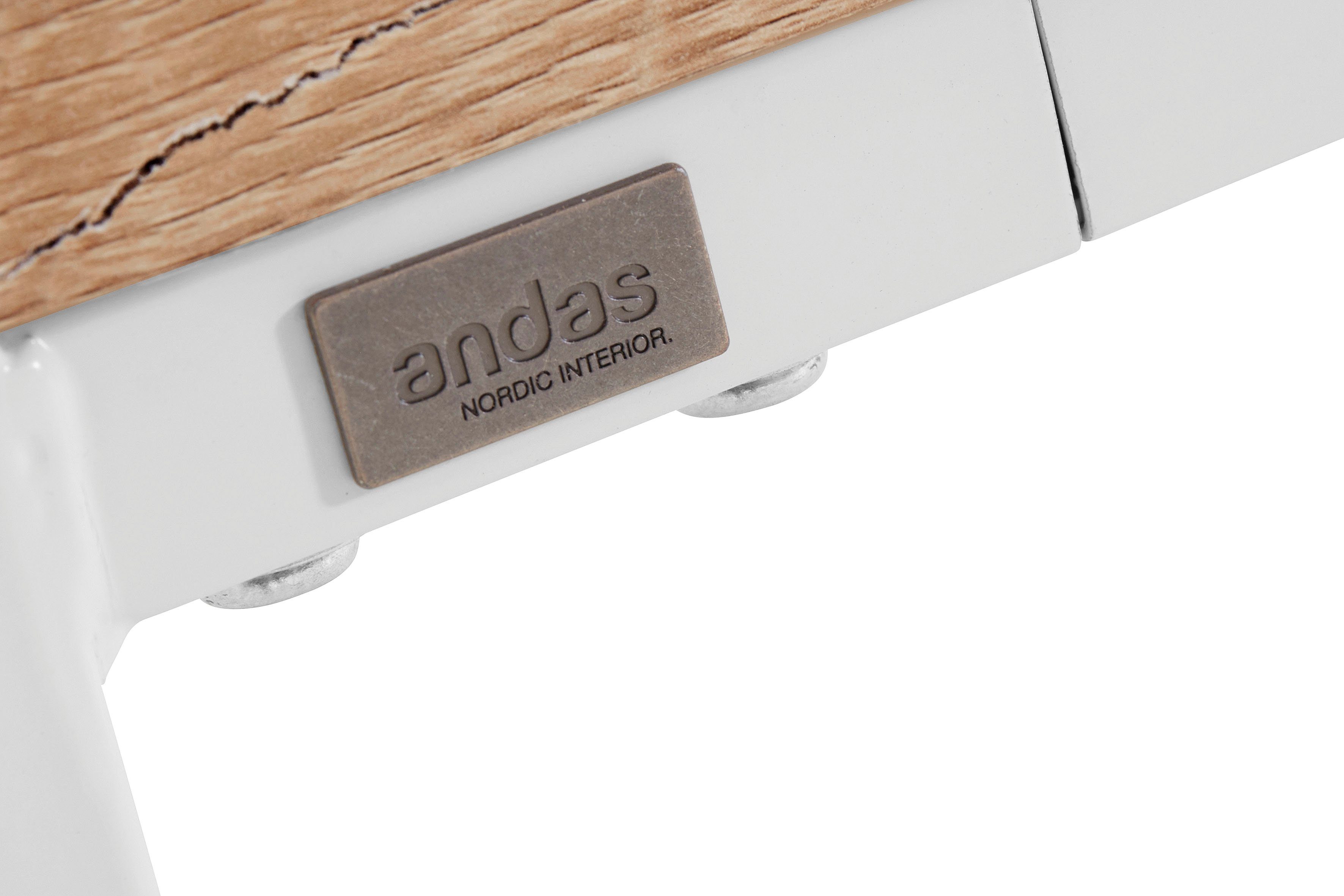 andas Eettafel Hulsig met tafelblad in een hout-look en voelbare structuur, hoogte 76 cm (1 stuk)