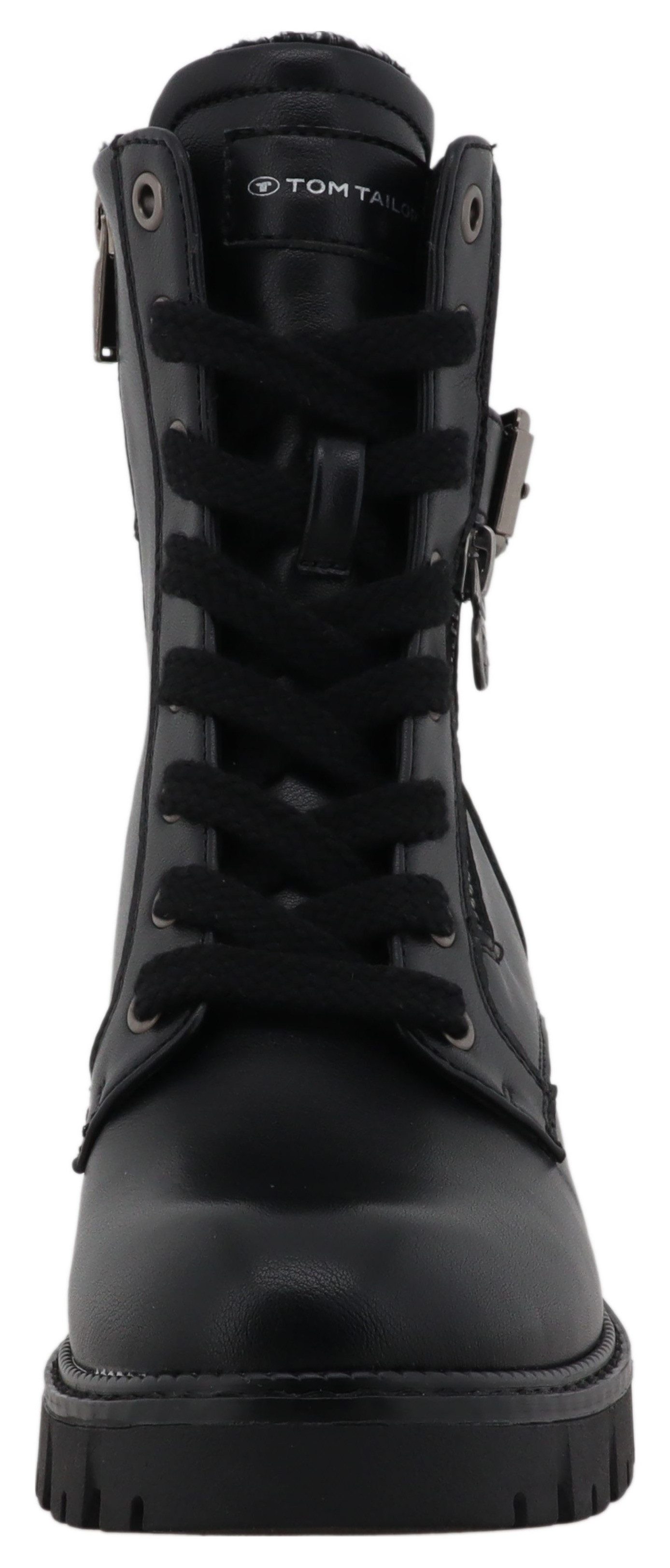 Tom Tailor Winterlaarsjes Workerboots, plateau-enkellaars met blokhak