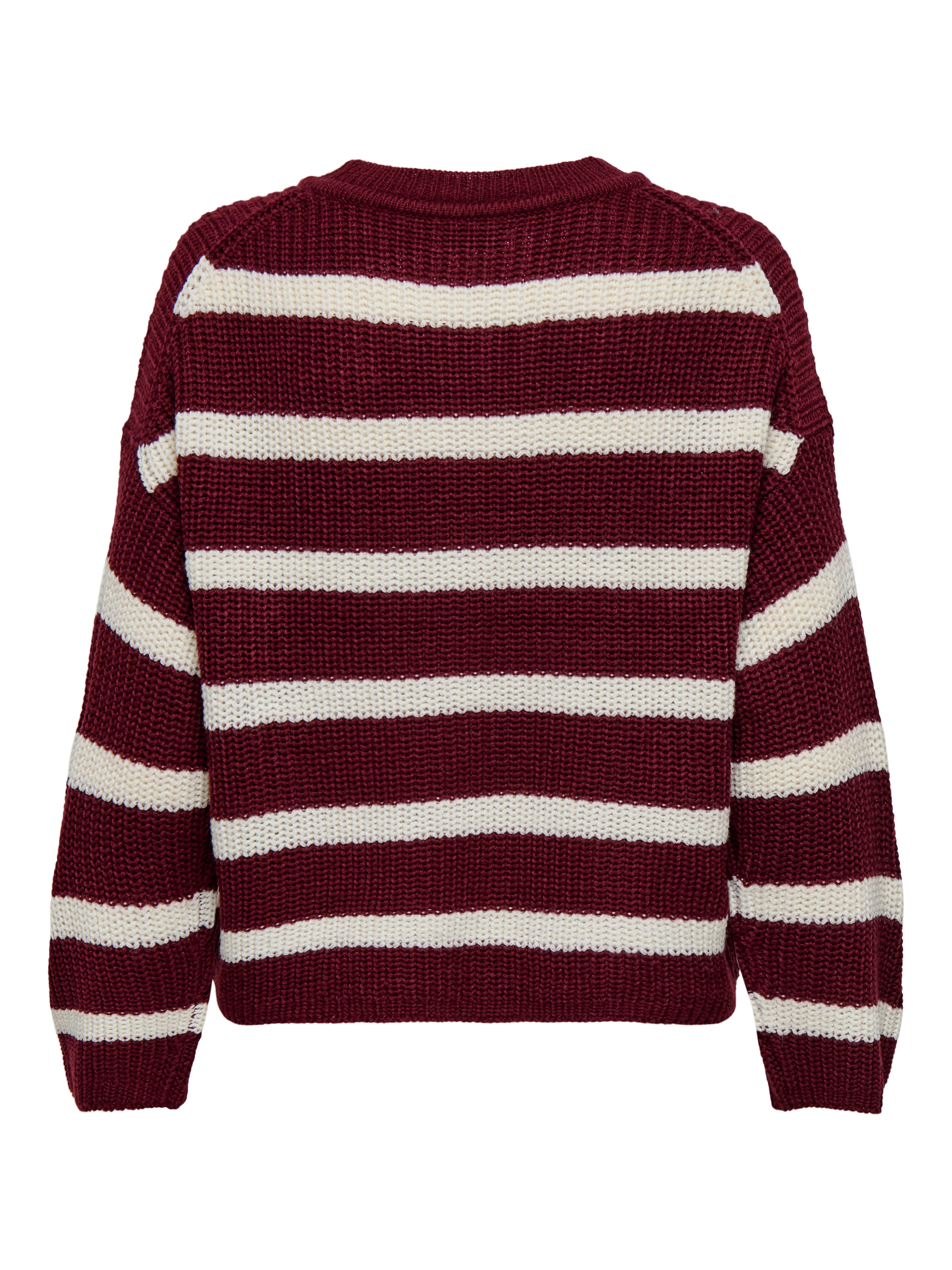 JDY Gebreide trui JDYJUSTY L/S STRIPE PULLOVER KNT NOOS