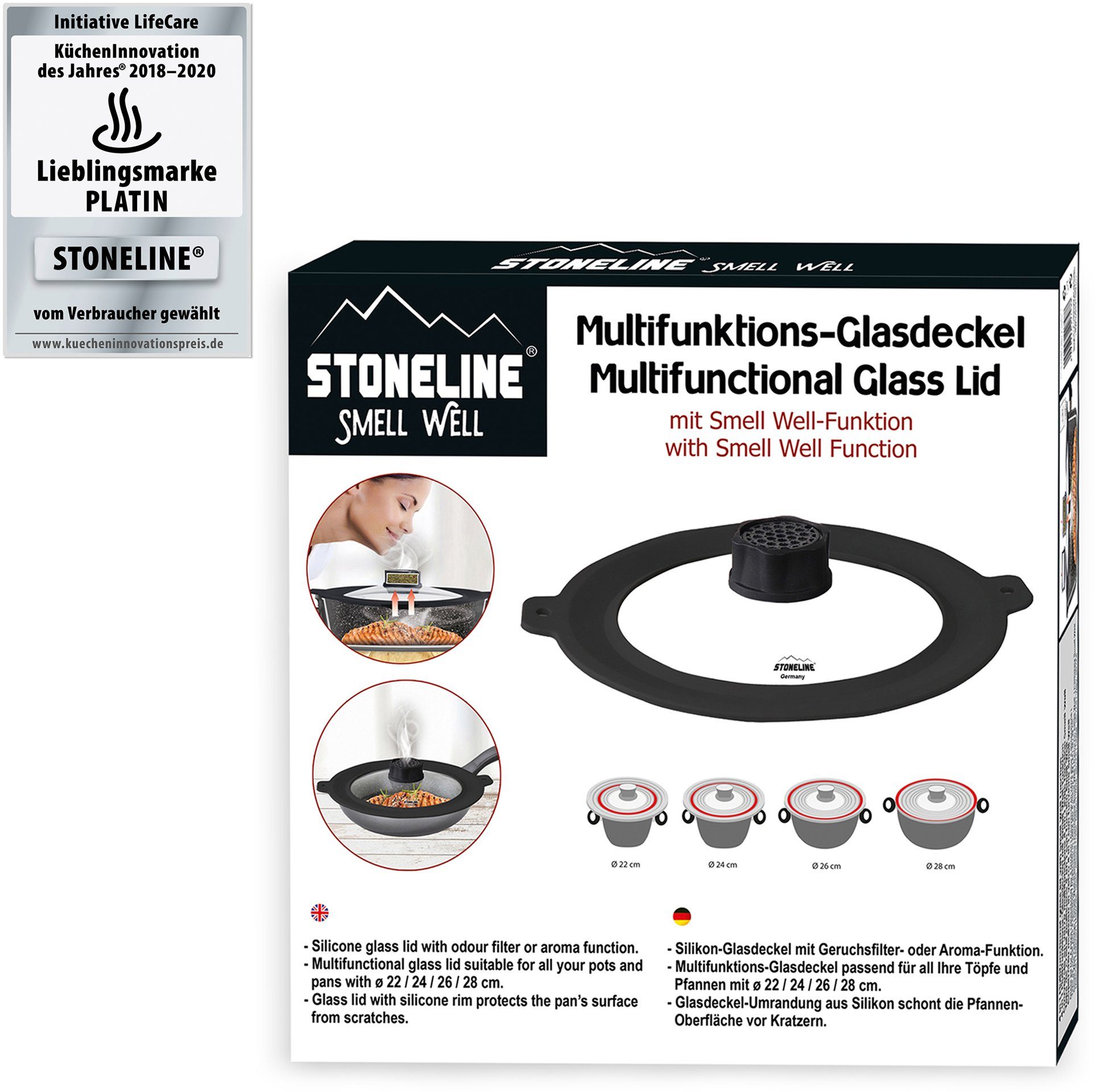 STONELINE Universele deksel Smell Well voor ø 22/24/26/28 cm, inclusief smell well navulset